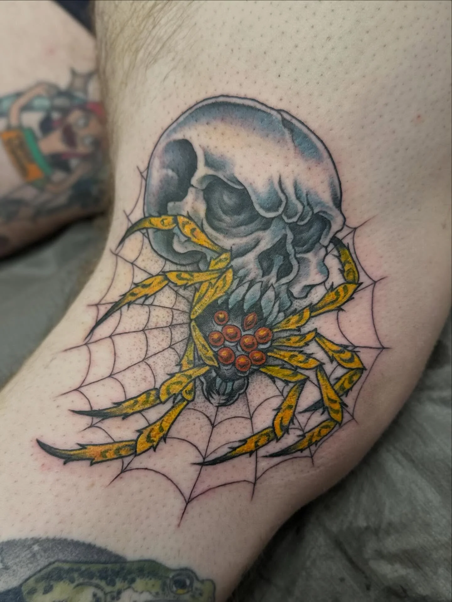 Skulltula for Andy, made at @springfevertattoo