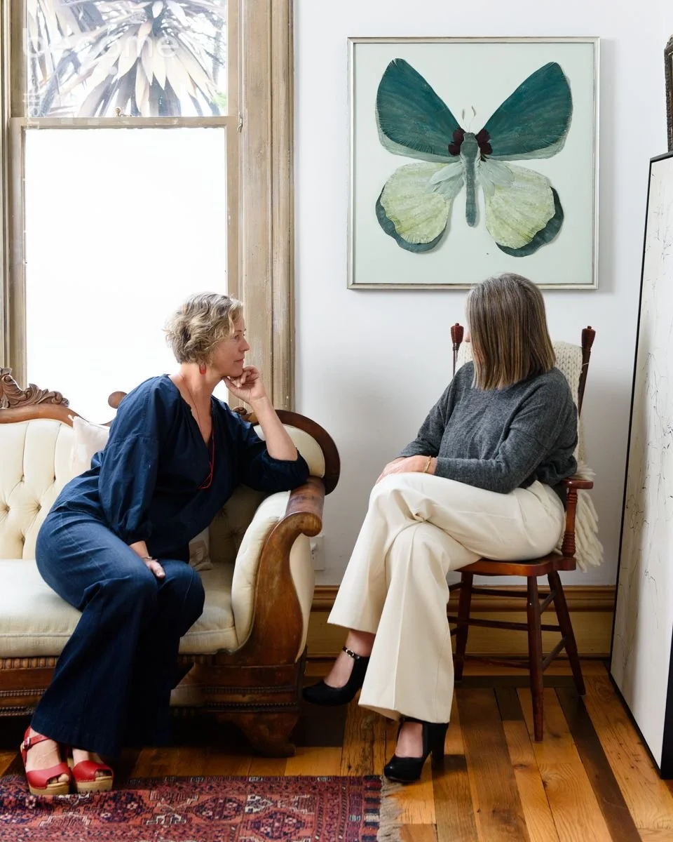 Art, color, and connection 🎨✨

I had the best time photographing these two brilliant women artists - @dawnmichellewolfeart and @jessicaabbottwilliams - alongside their bold, beautiful work. The energy was all joy&mdash;laughing, collaborating, and c