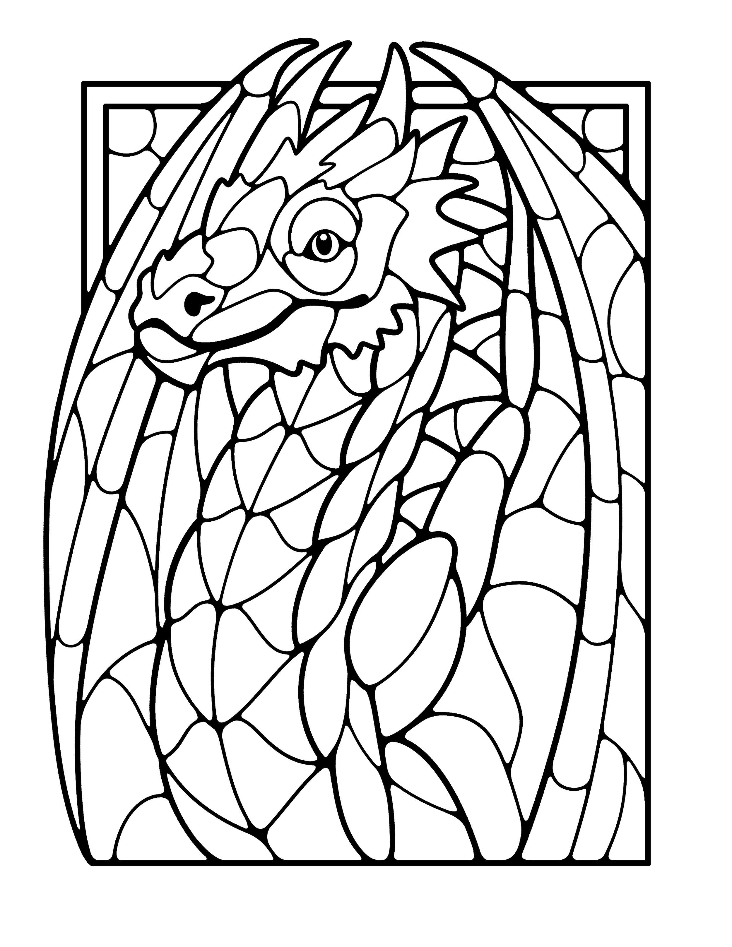 Stained Glass Animals - Jade Summer Coloring Books