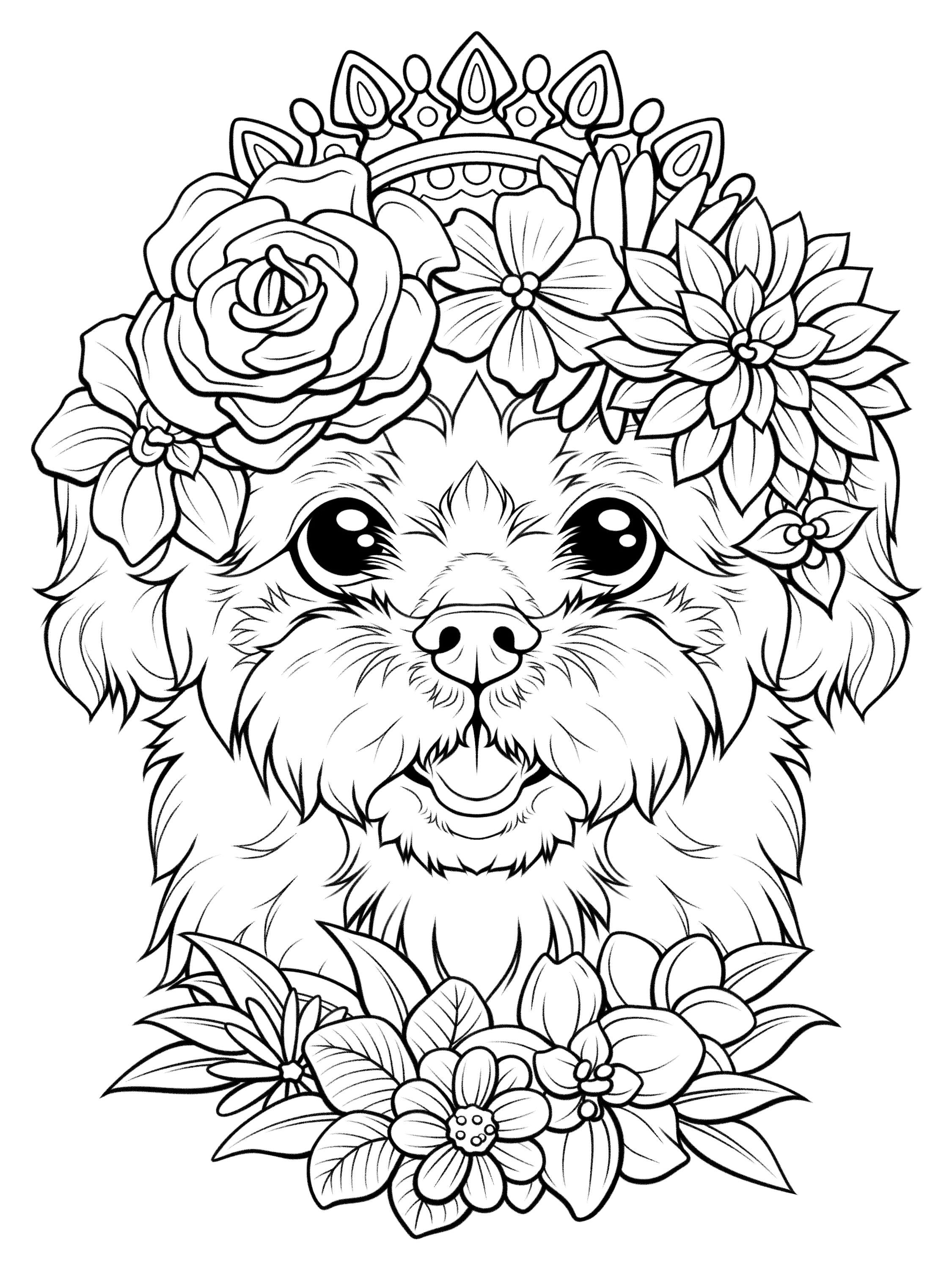 Flower Crown Animals - Jade Summer Coloring Books