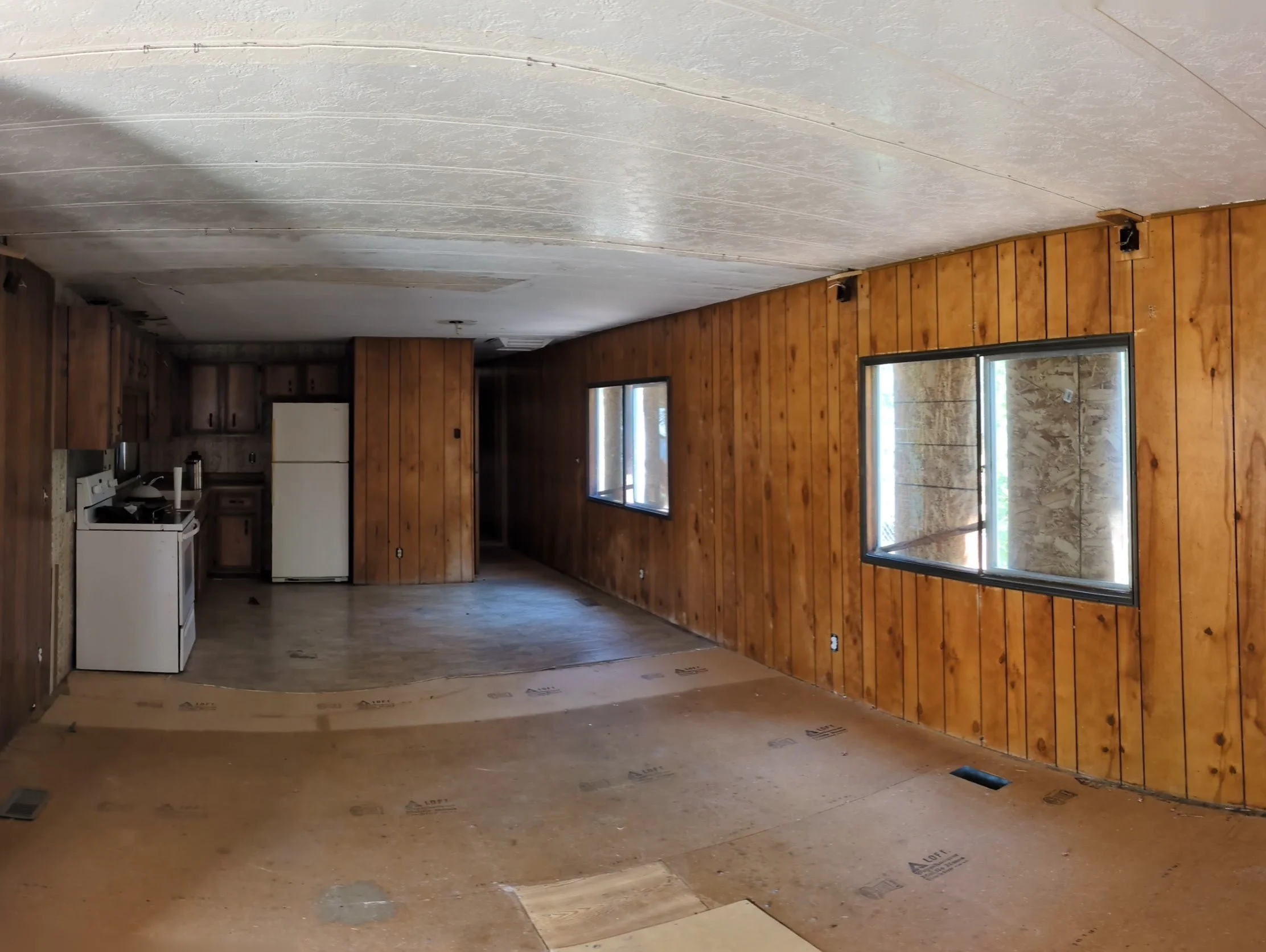 Before: mobile home kitchen renovation