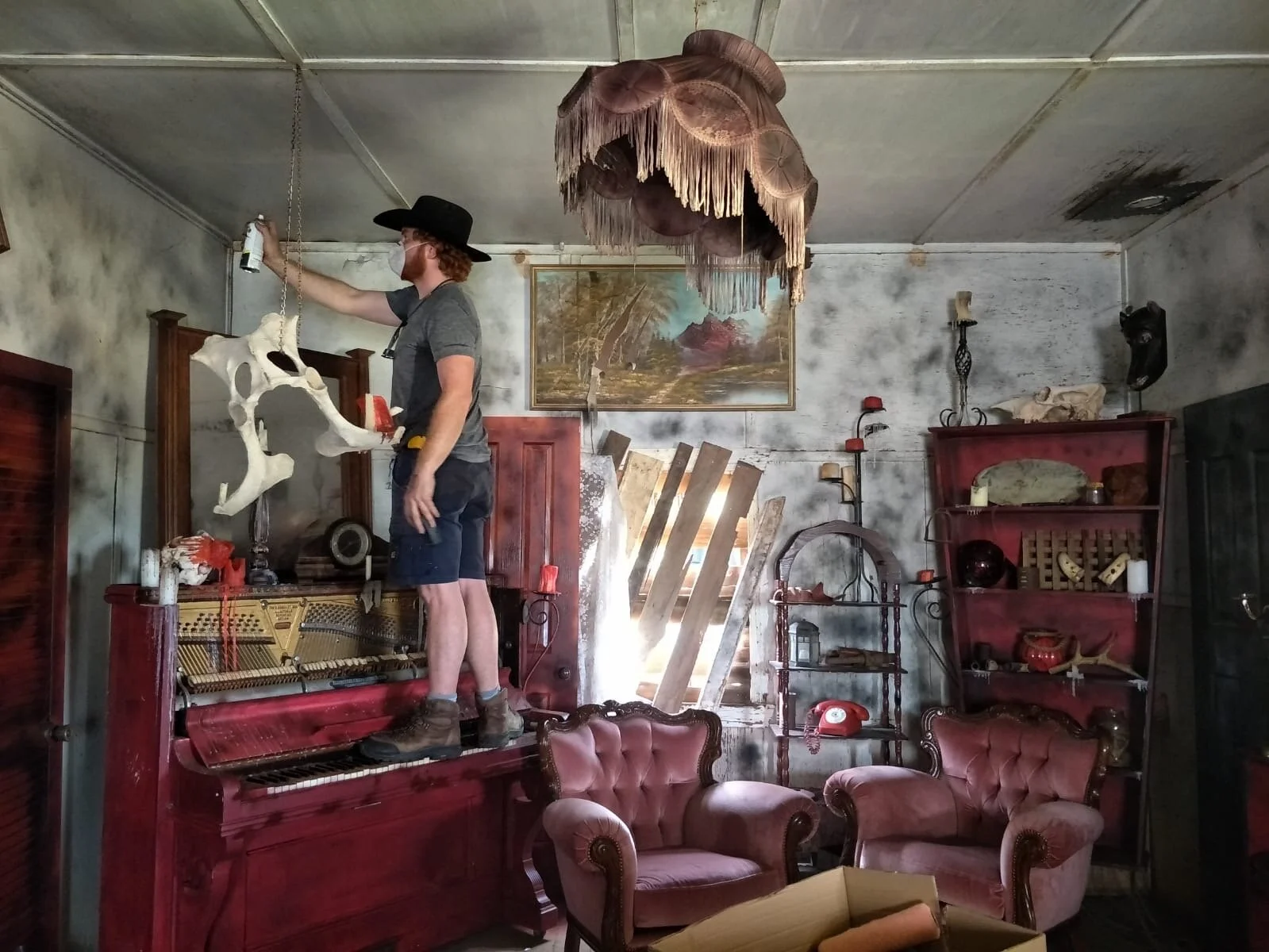 Dressing the haunted house on 'Two Heads Creek'