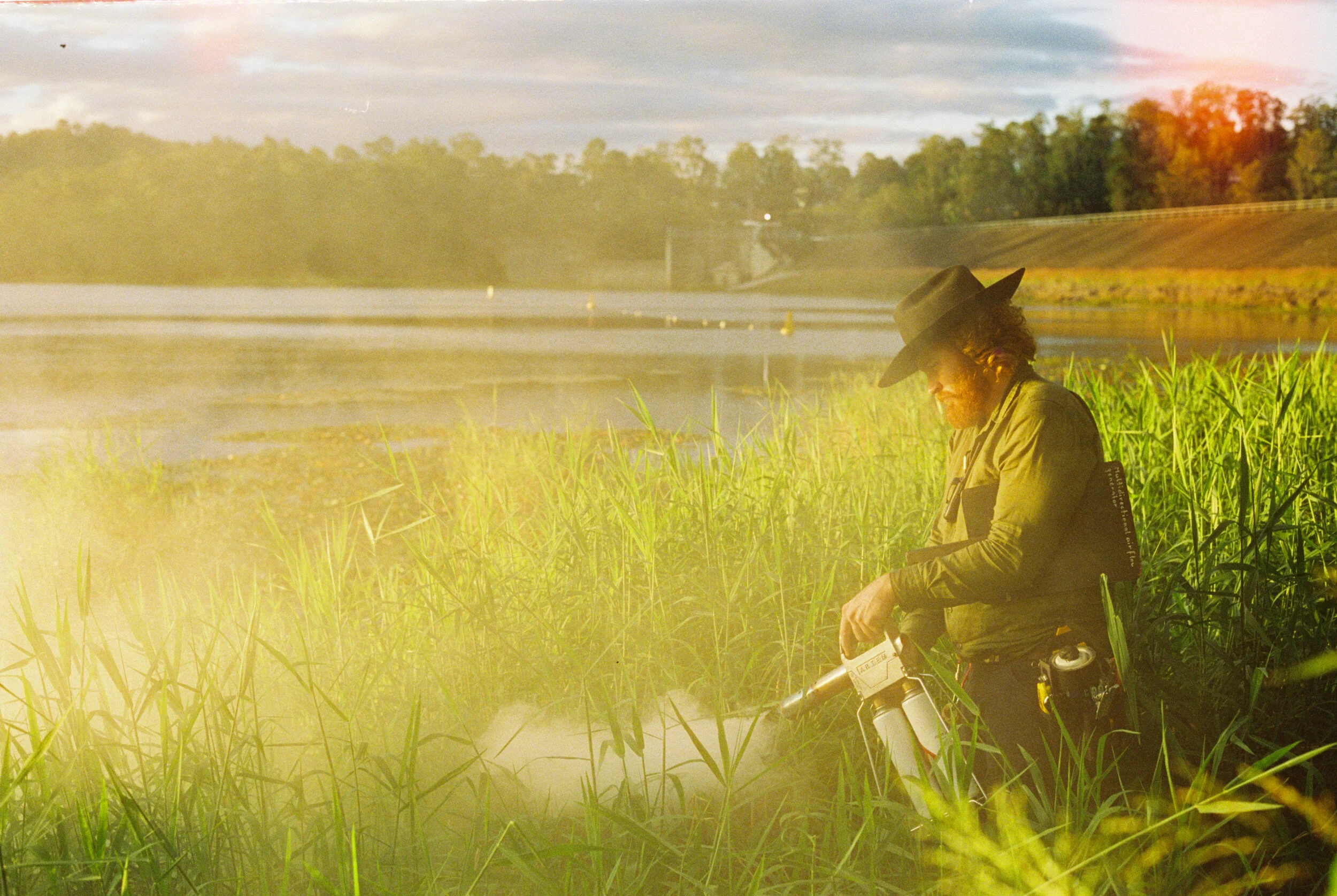 Shooting at the Enoggera Reservoir, QLD on a music video for The Beamish Brothers