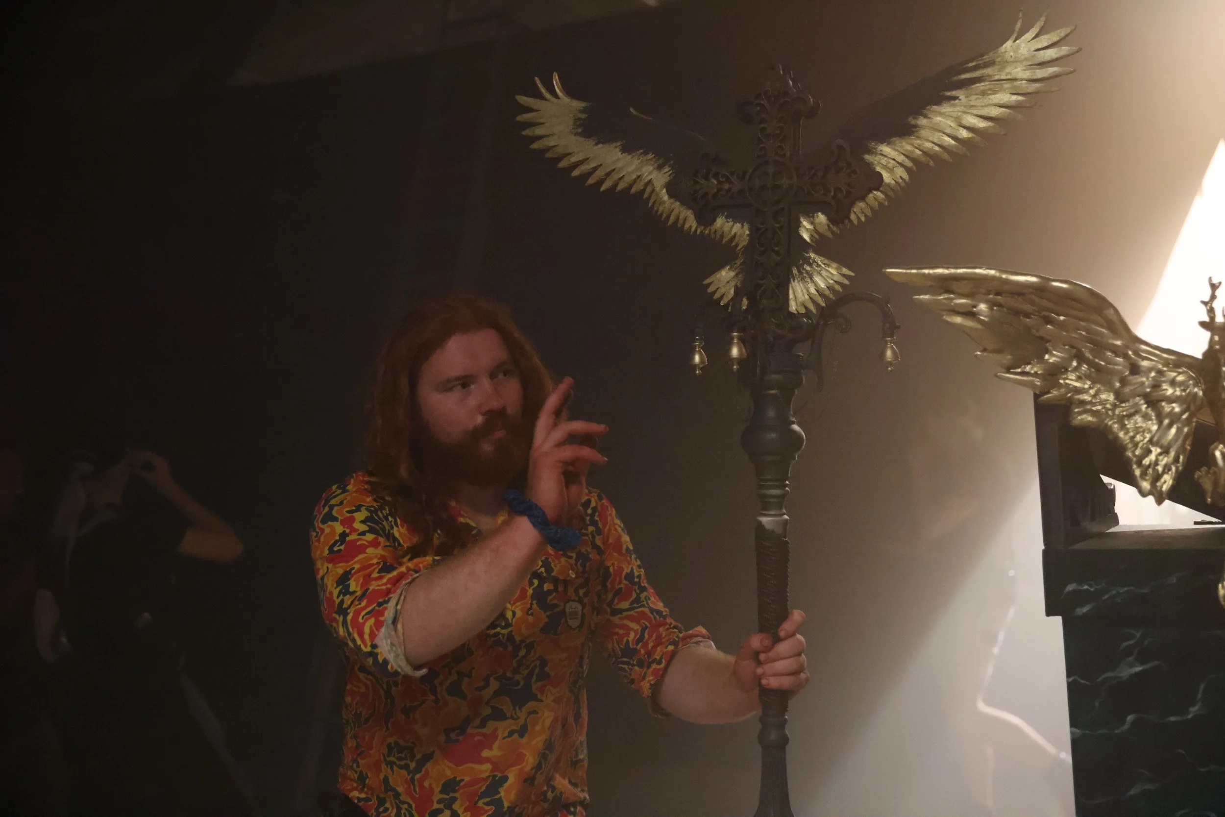 On set for 'Hitched'