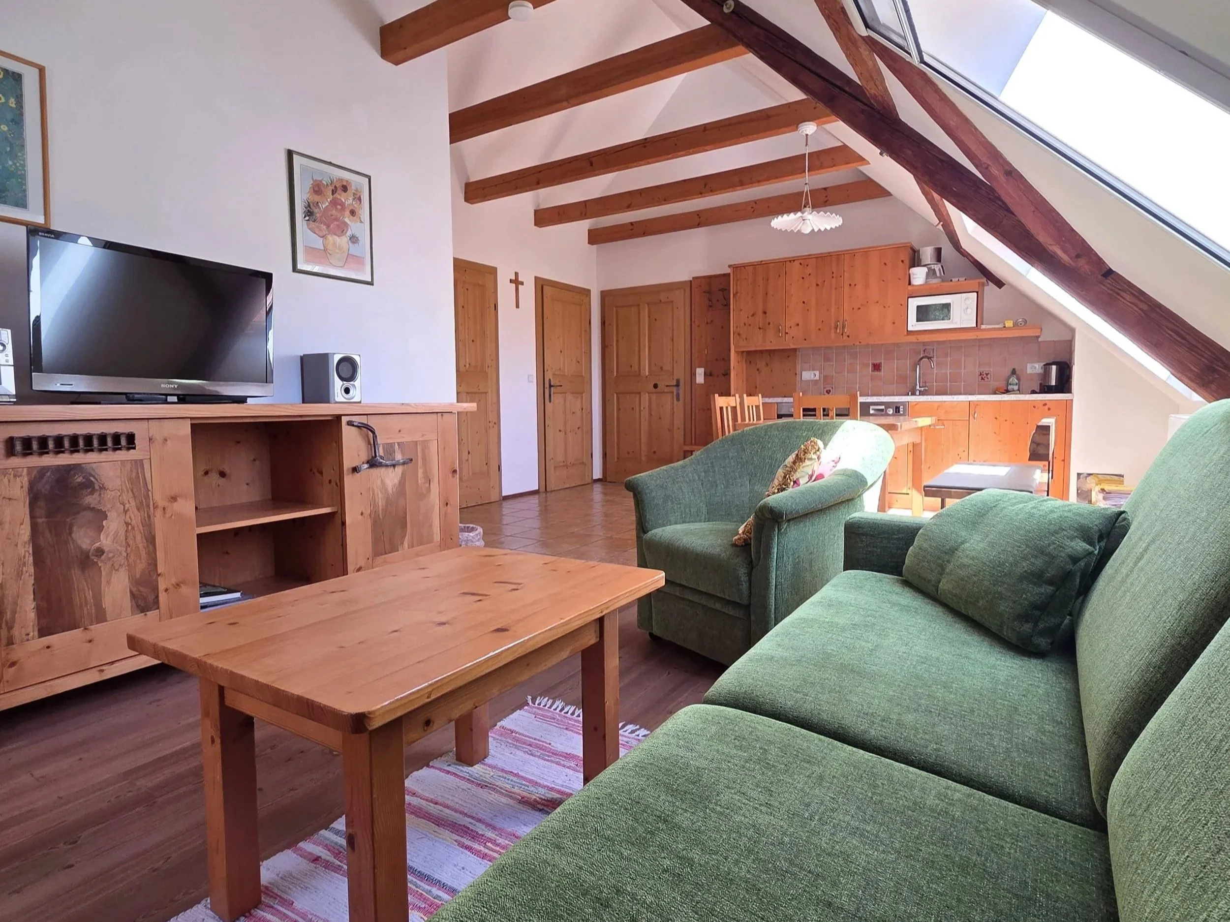 Wohnraum Ferienwohnung Heuboden