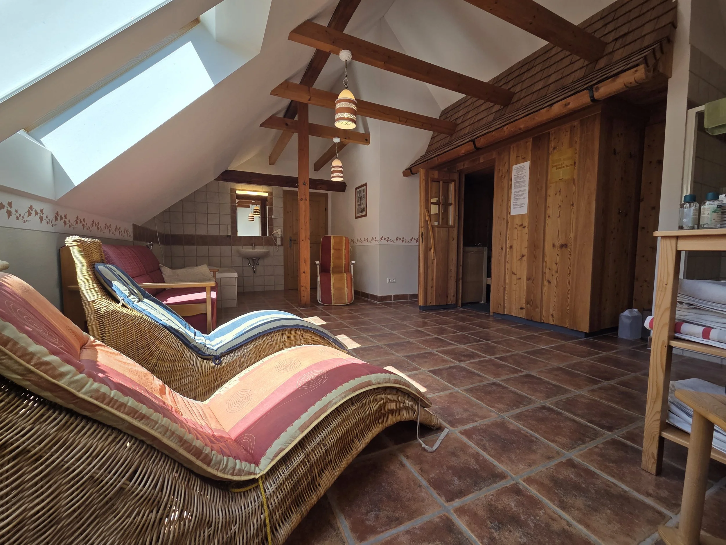 Sauna mit Ruheraum am Kürbishof Gartner