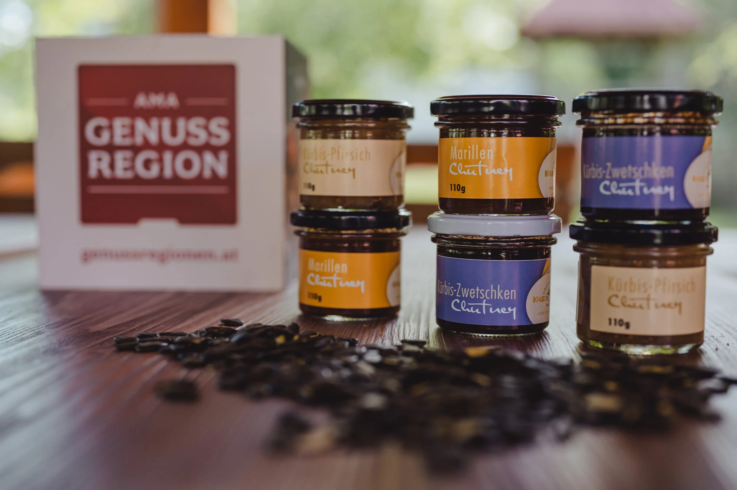 Verschiedene Sorten Chutneys vom Kürbishof Gartner © AMA GENUSS REGION Petra Nestelbacher