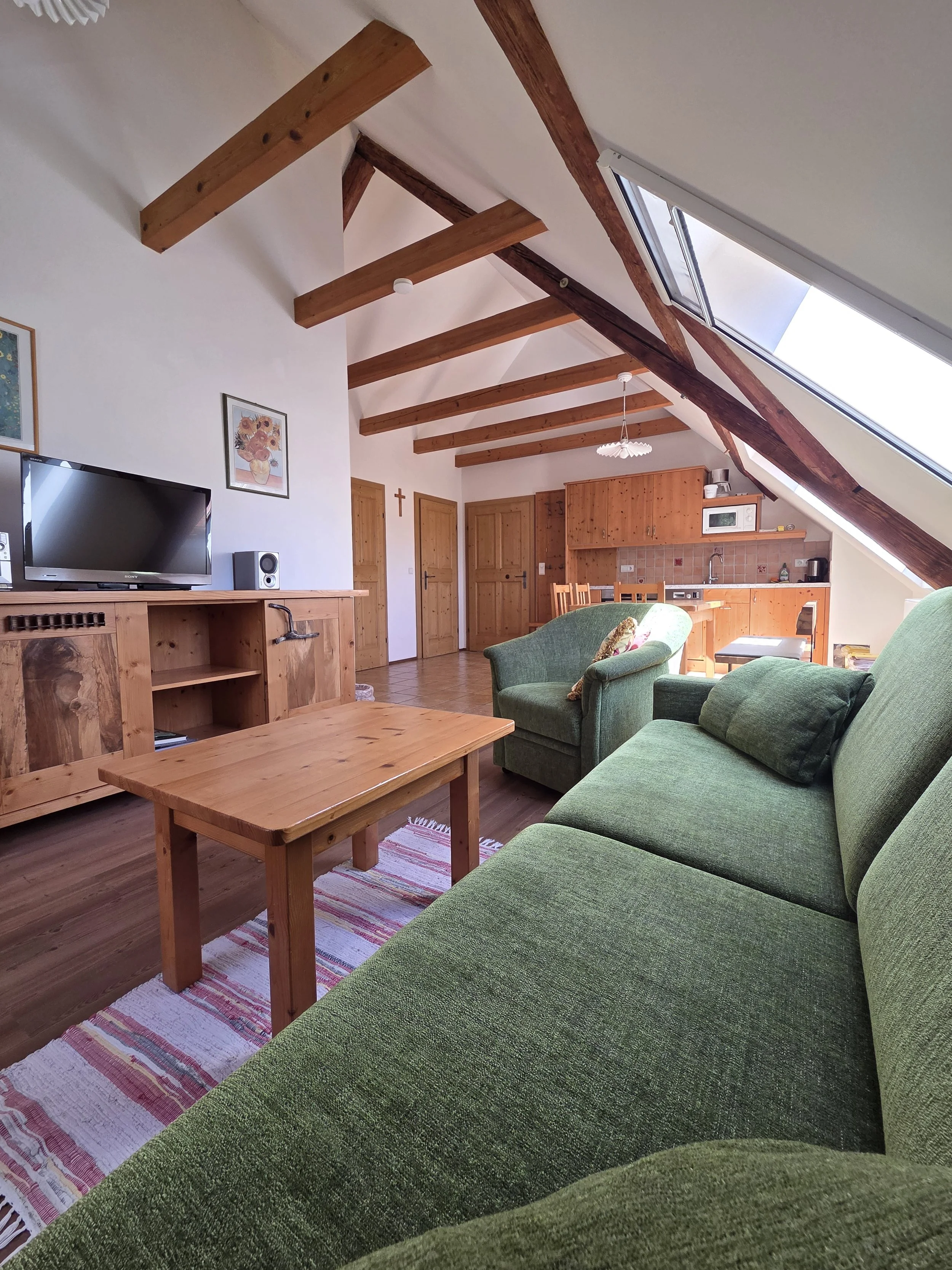 Wohnraum Ferienwohnung Heuboden
