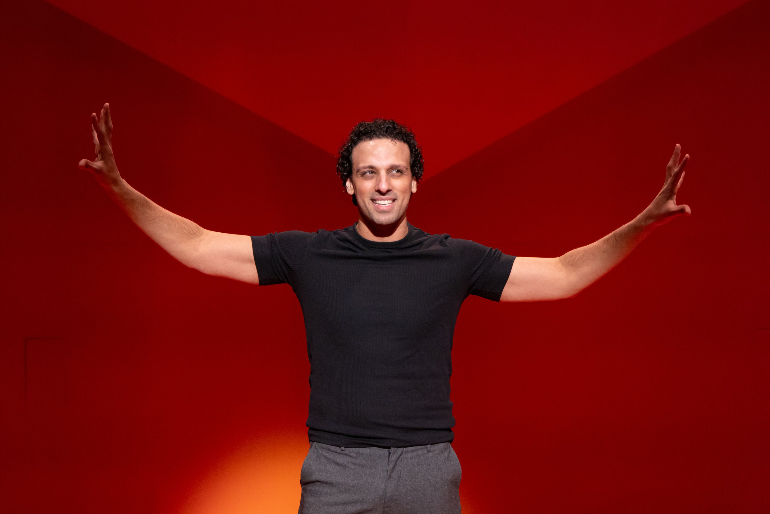 Ari’el Stachel in Theater J and Mosaic Theater’s co-production of Out Of Character. Photo by Ryan Maxwell.