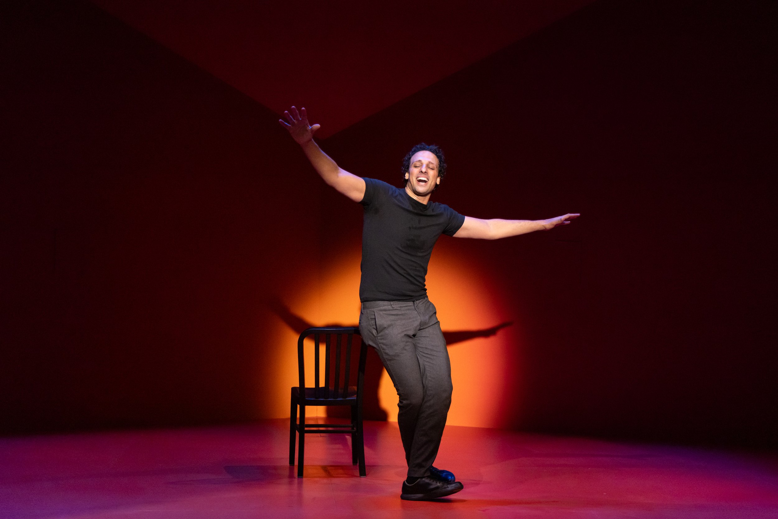 Ari’el Stachel in Theater J and Mosaic Theater’s co-production of Out Of Character. Photo by Ryan Maxwell.