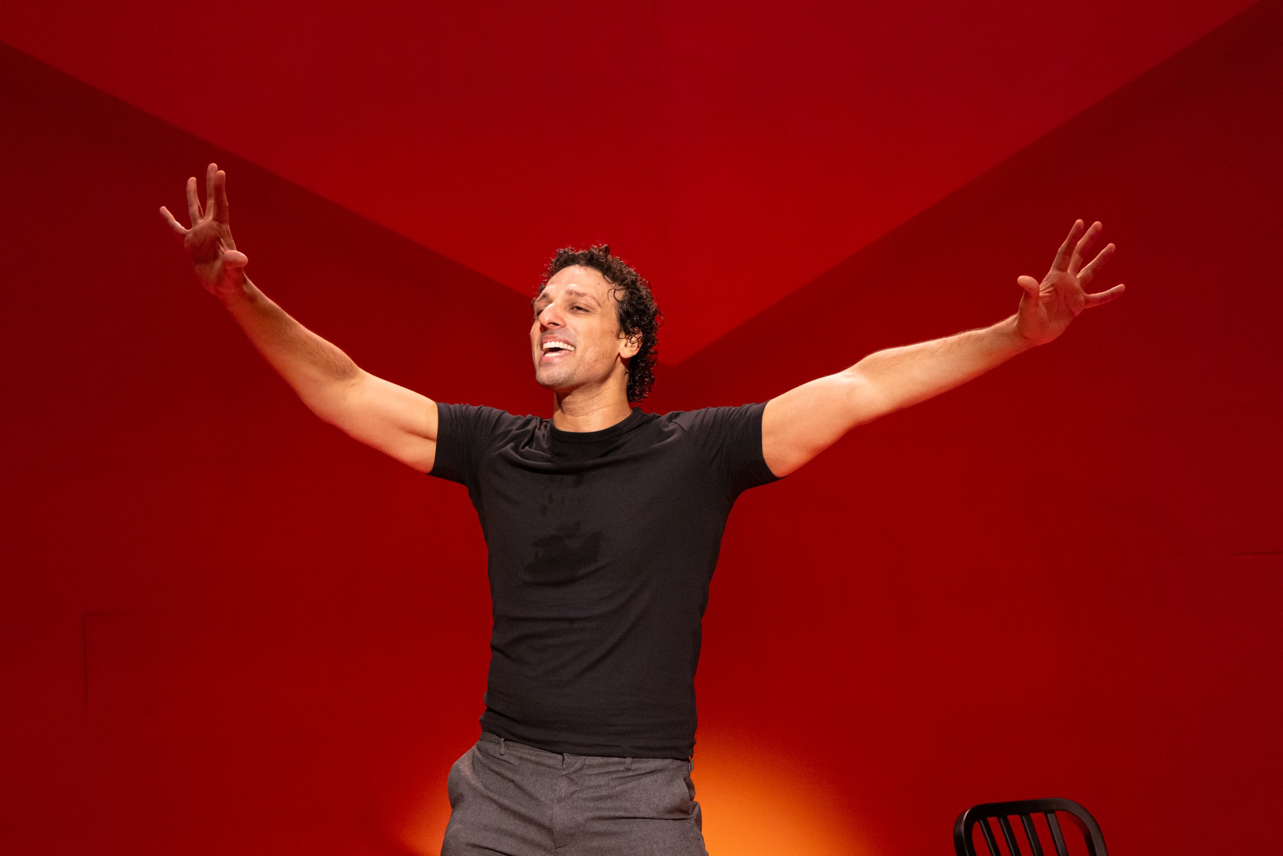 Ari’el Stachel in Theater J and Mosaic Theater’s co-production of Out Of Character. Photo by Ryan Maxwell.