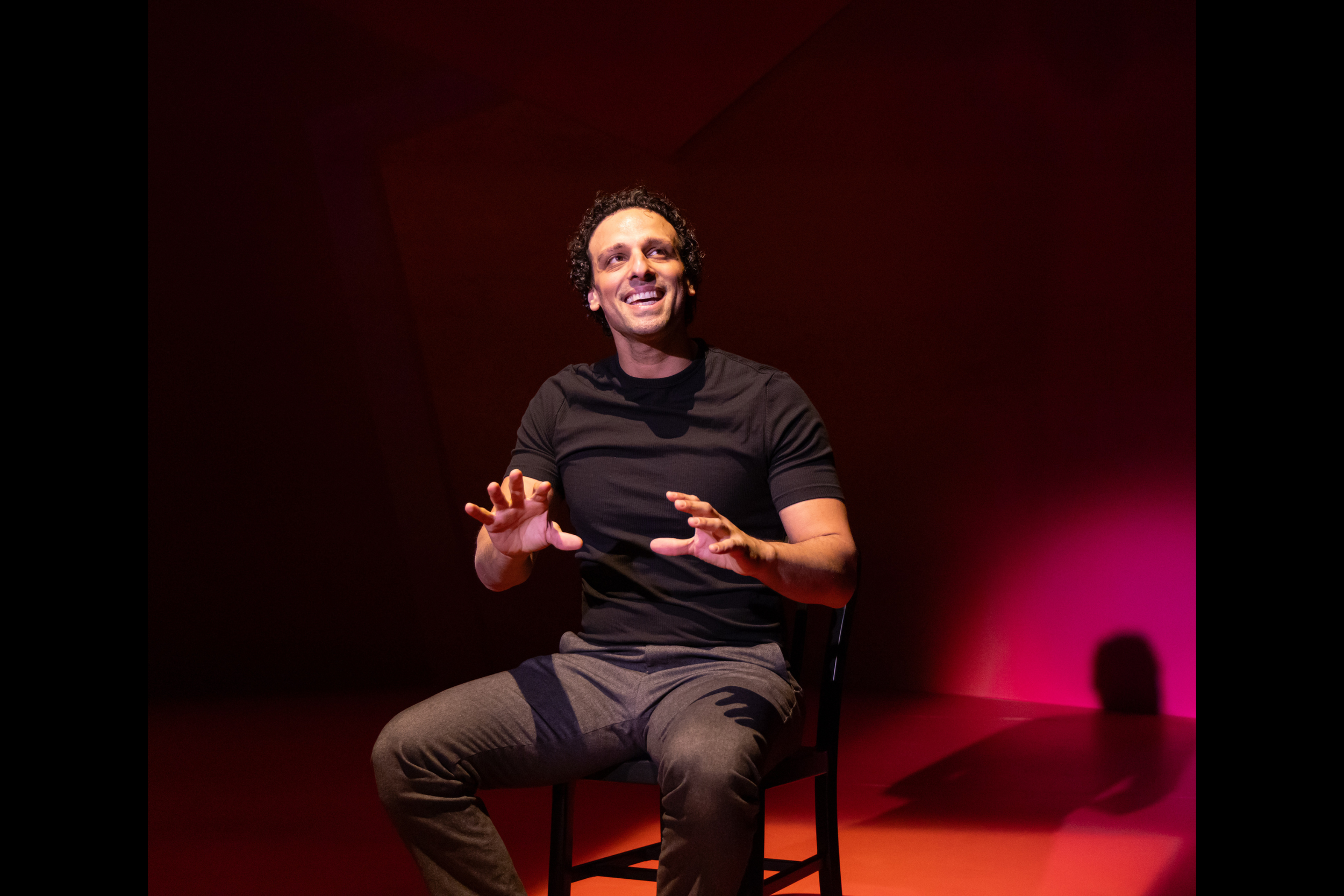 Ari’el Stachel in Theater J and Mosaic Theater’s co-production of Out Of Character. Photo by Ryan Maxwell.