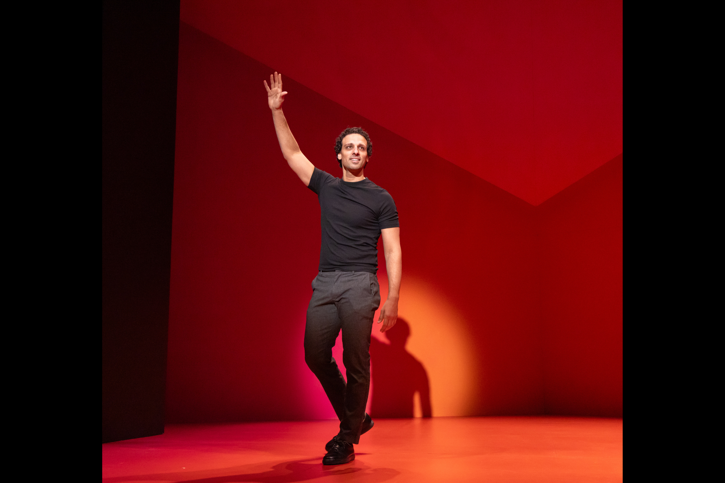 Ari’el Stachel in Theater J and Mosaic Theater’s co-production of Out Of Character. Photo by Ryan Maxwell.