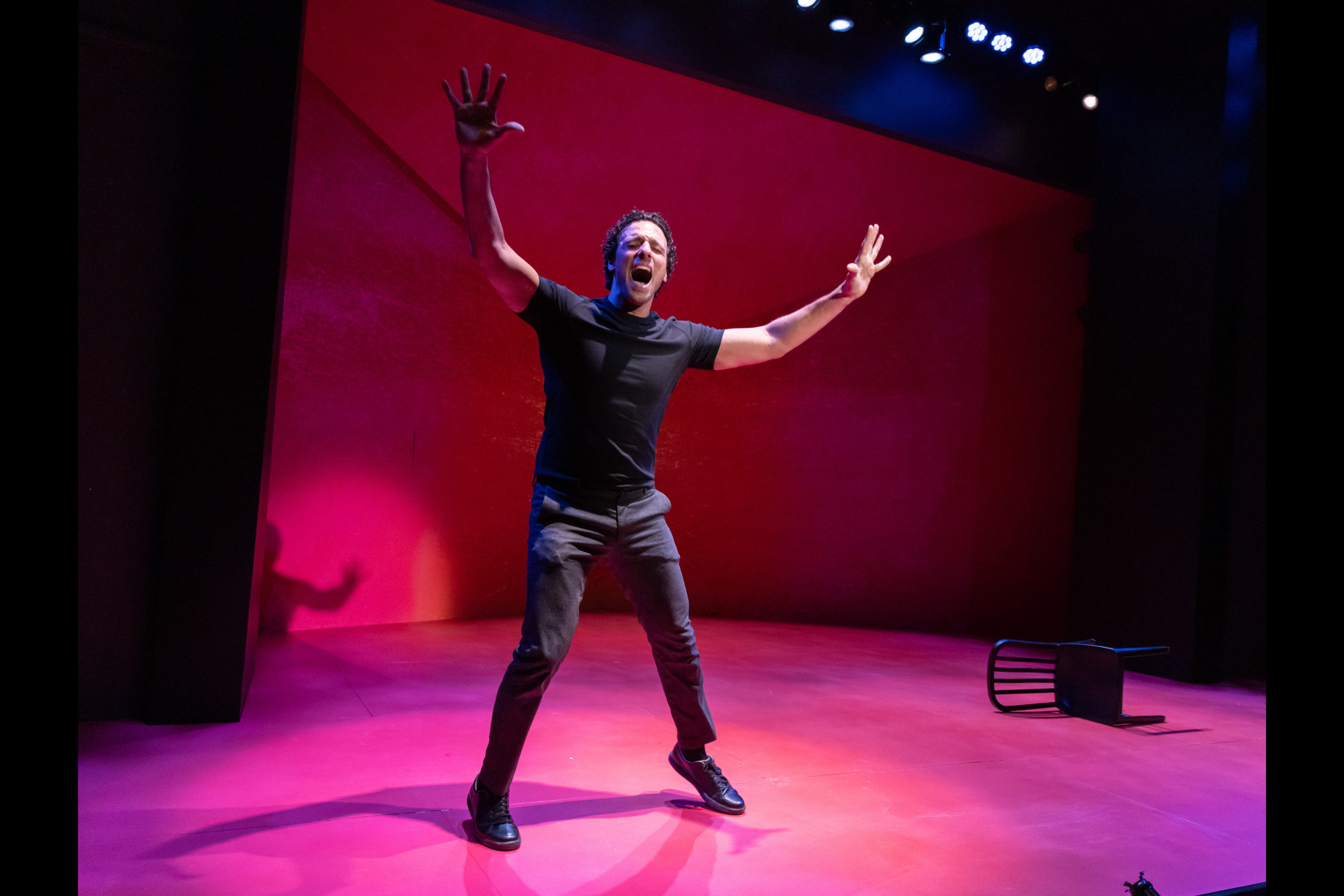 Ari’el Stachel in Theater J and Mosaic Theater’s co-production of Out Of Character. Photo by Ryan Maxwell.