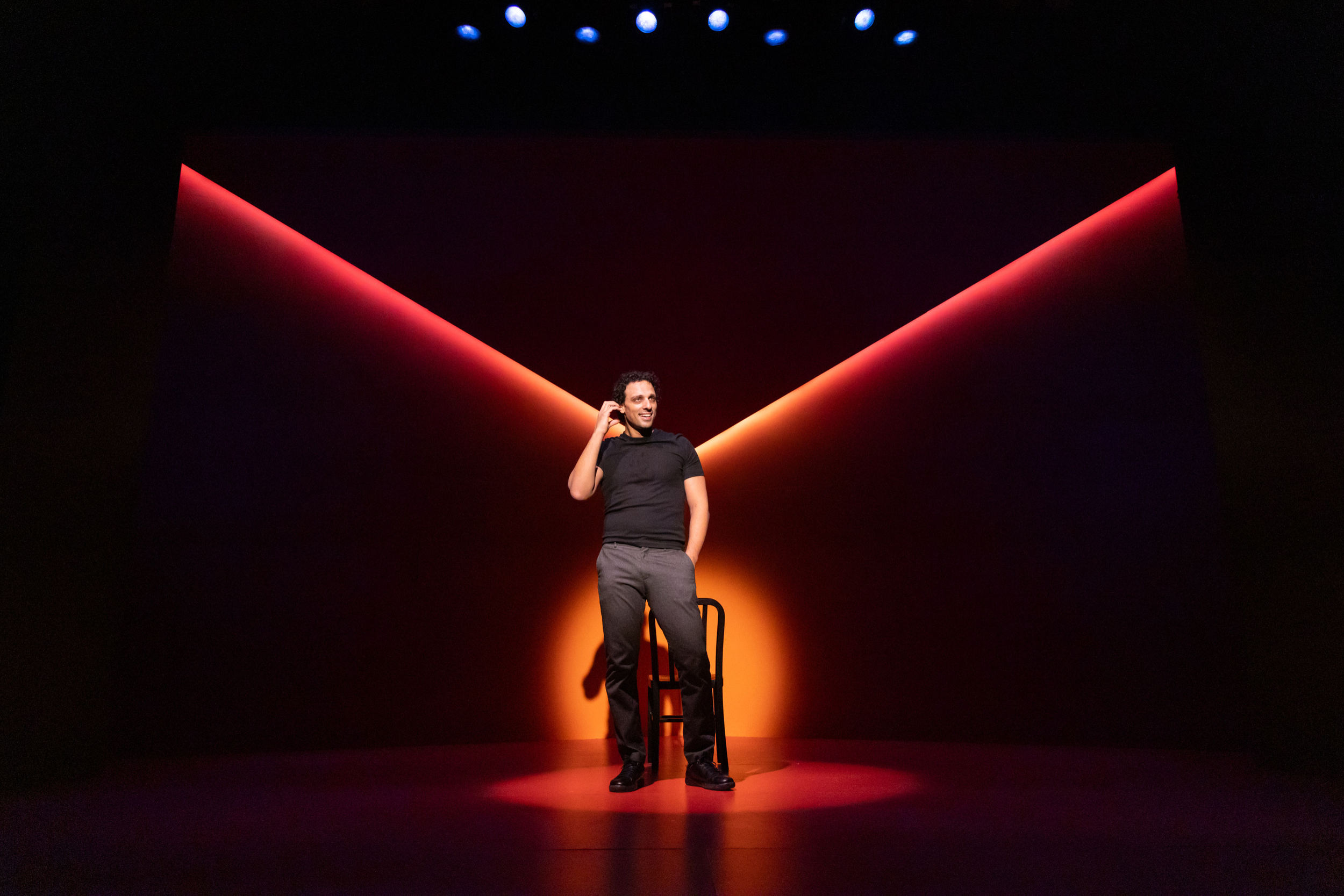Ari’el Stachel in Theater J and Mosaic Theater’s co-production of Out Of Character. Photo by Ryan Maxwell.