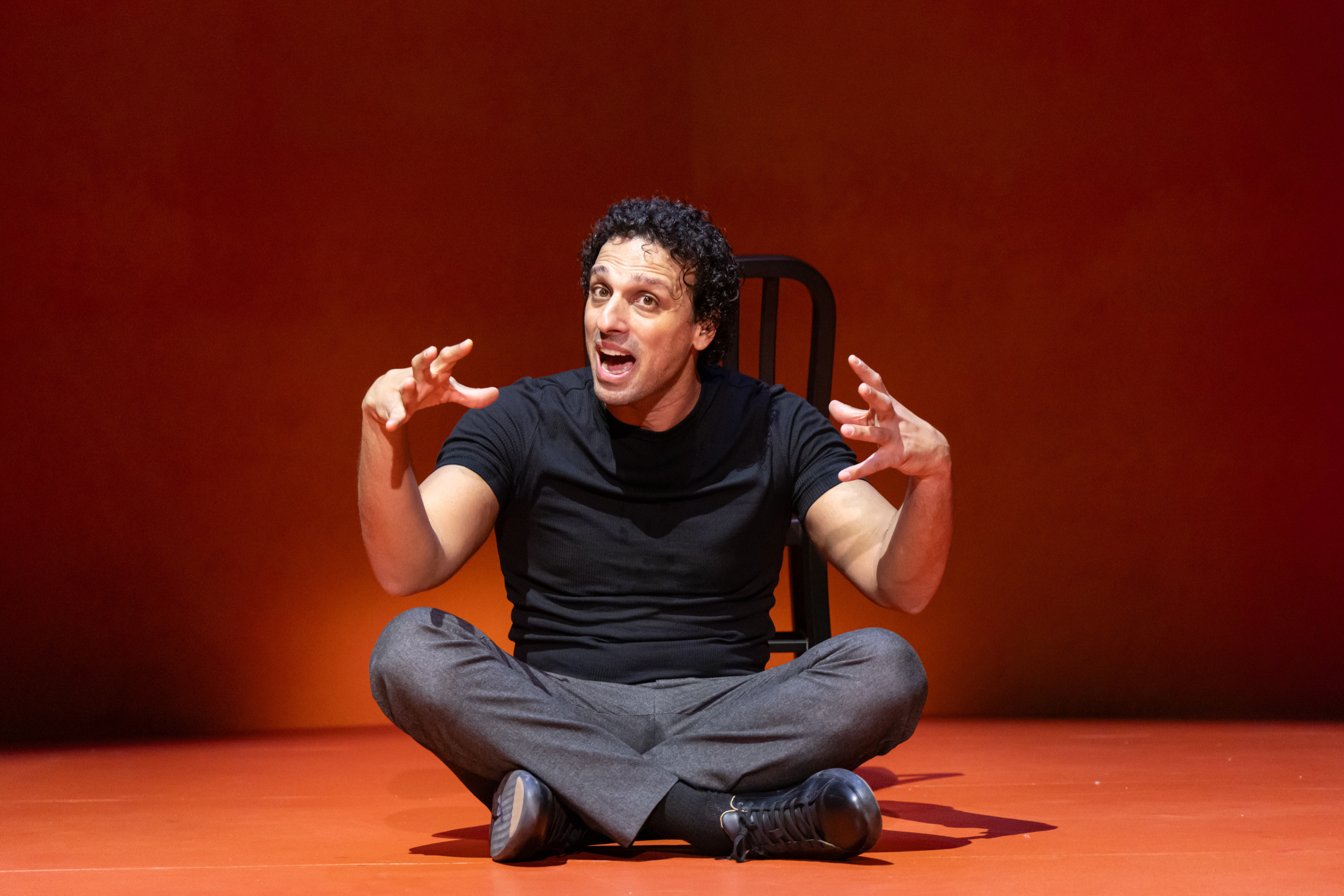 Ari’el Stachel in Theater J and Mosaic Theater’s co-production of Out Of Character. Photo by Ryan Maxwell.