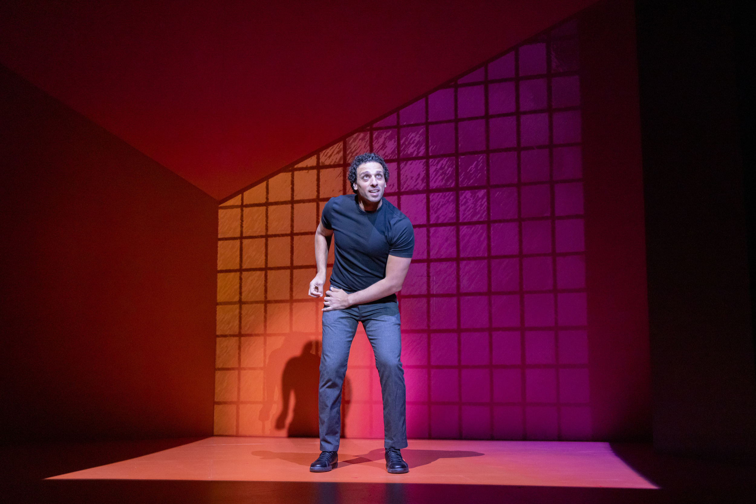 Ari’el Stachel in Theater J and Mosaic Theater’s co-production of Out Of Character. Photo by Ryan Maxwell.