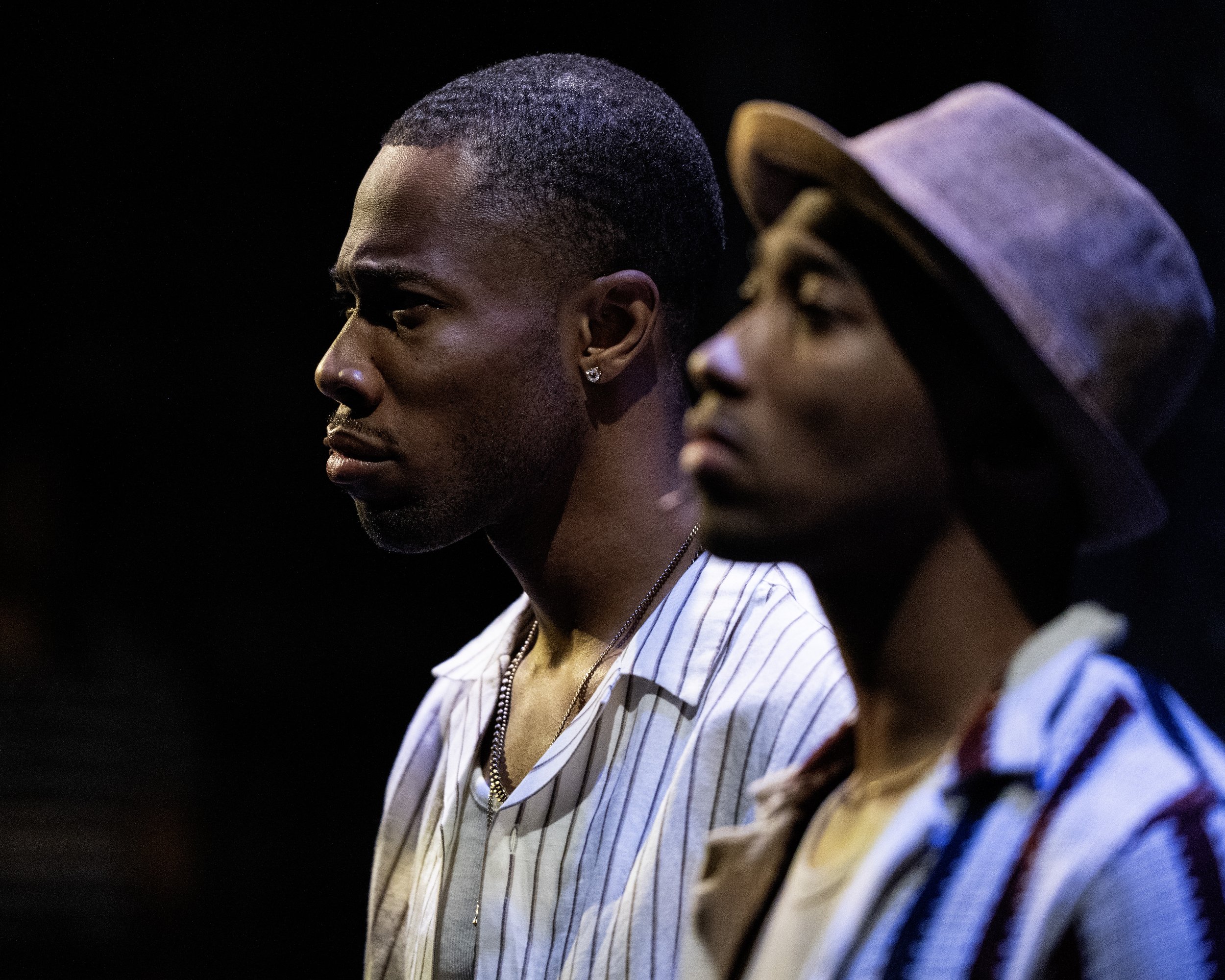  &nbsp;Michael Bahsil-Cook as Young John (left) and Christian Emmanuel as Emmett Till (right). Photo by Teresa Castracane Photography.  