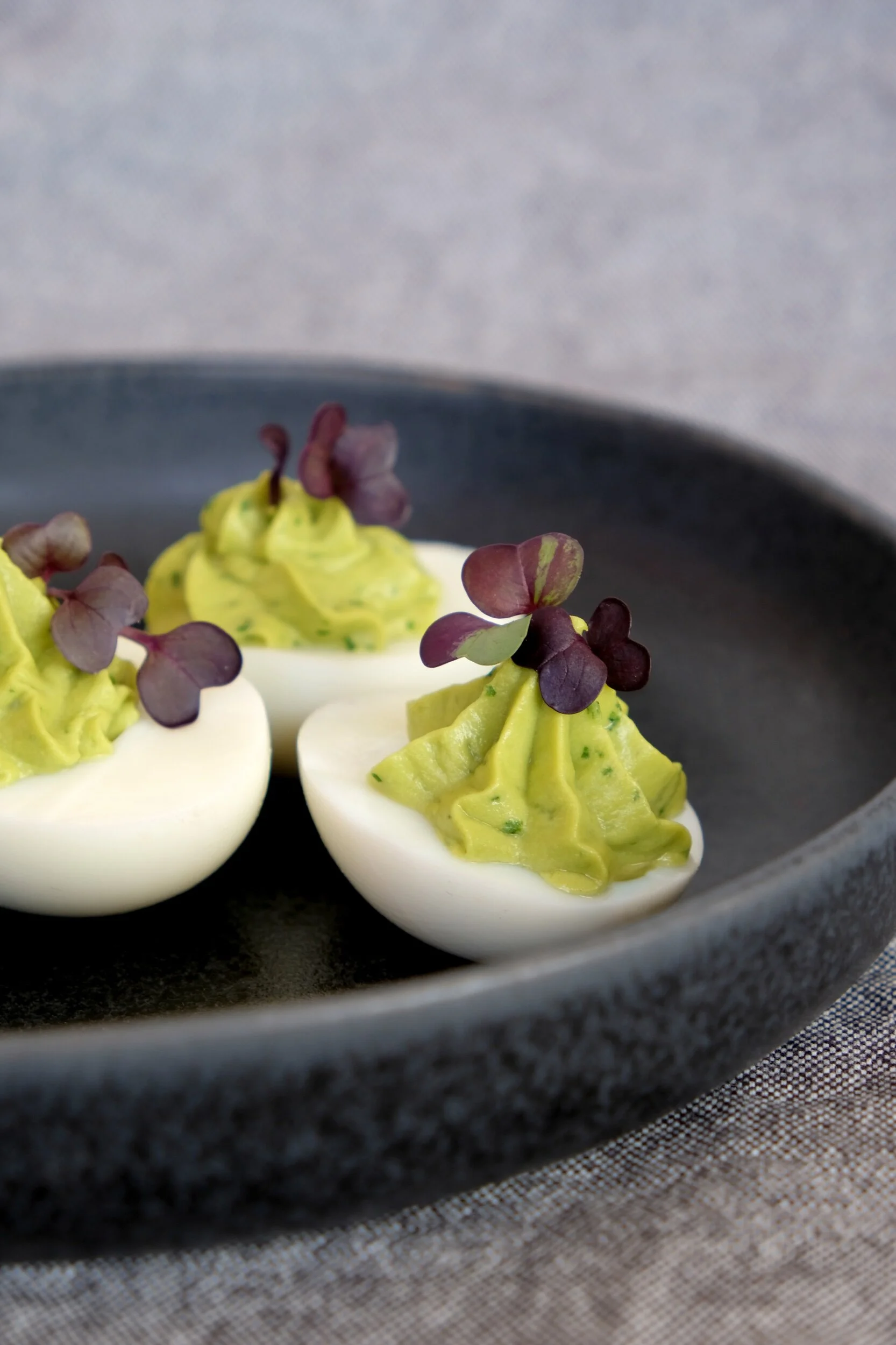 AVOCADO BASIL DEVILLED EGGS