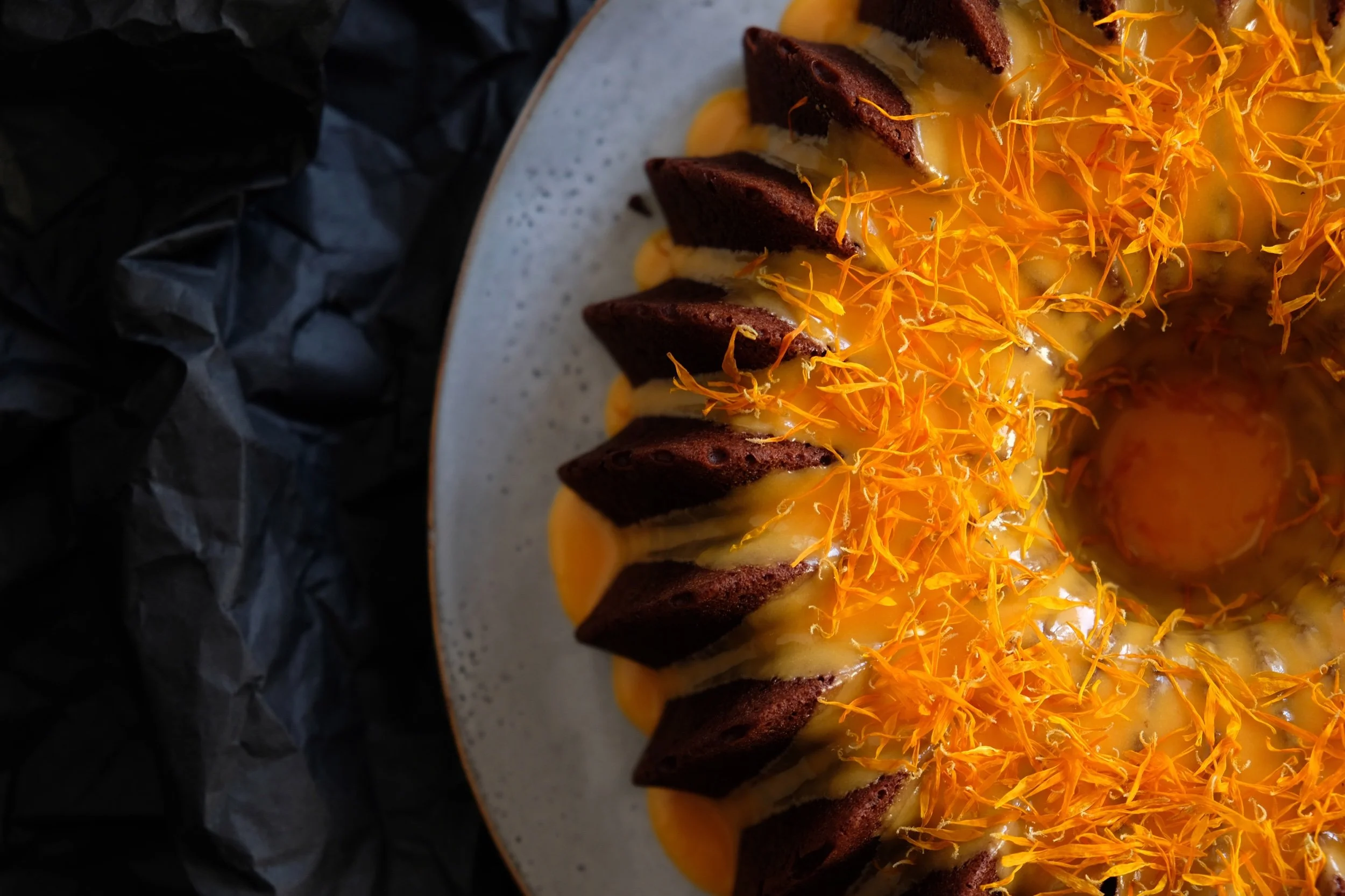 PUMPKIN ORANGE CHOCOLATE CAKE