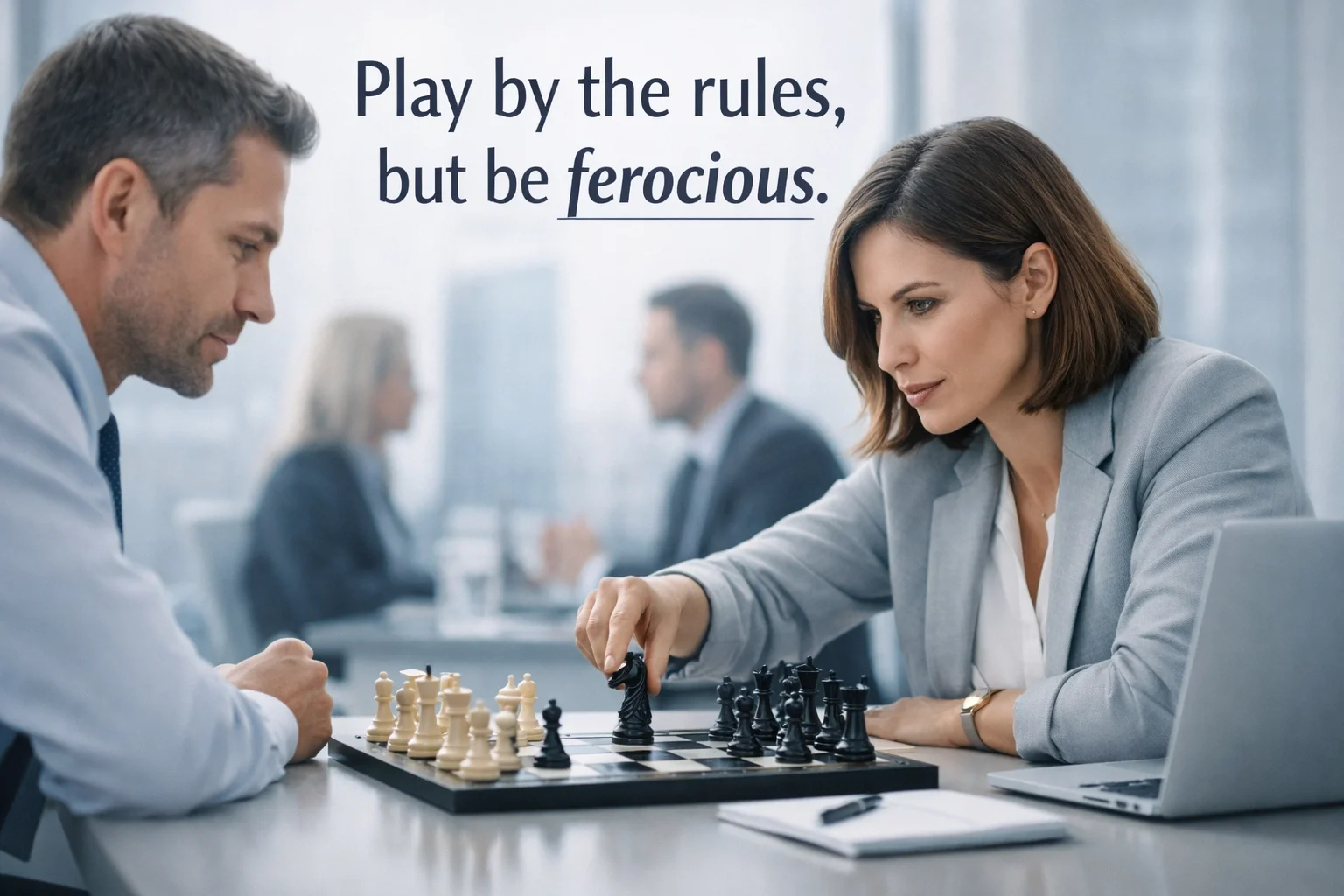 Play by the rules, but be ferocious.