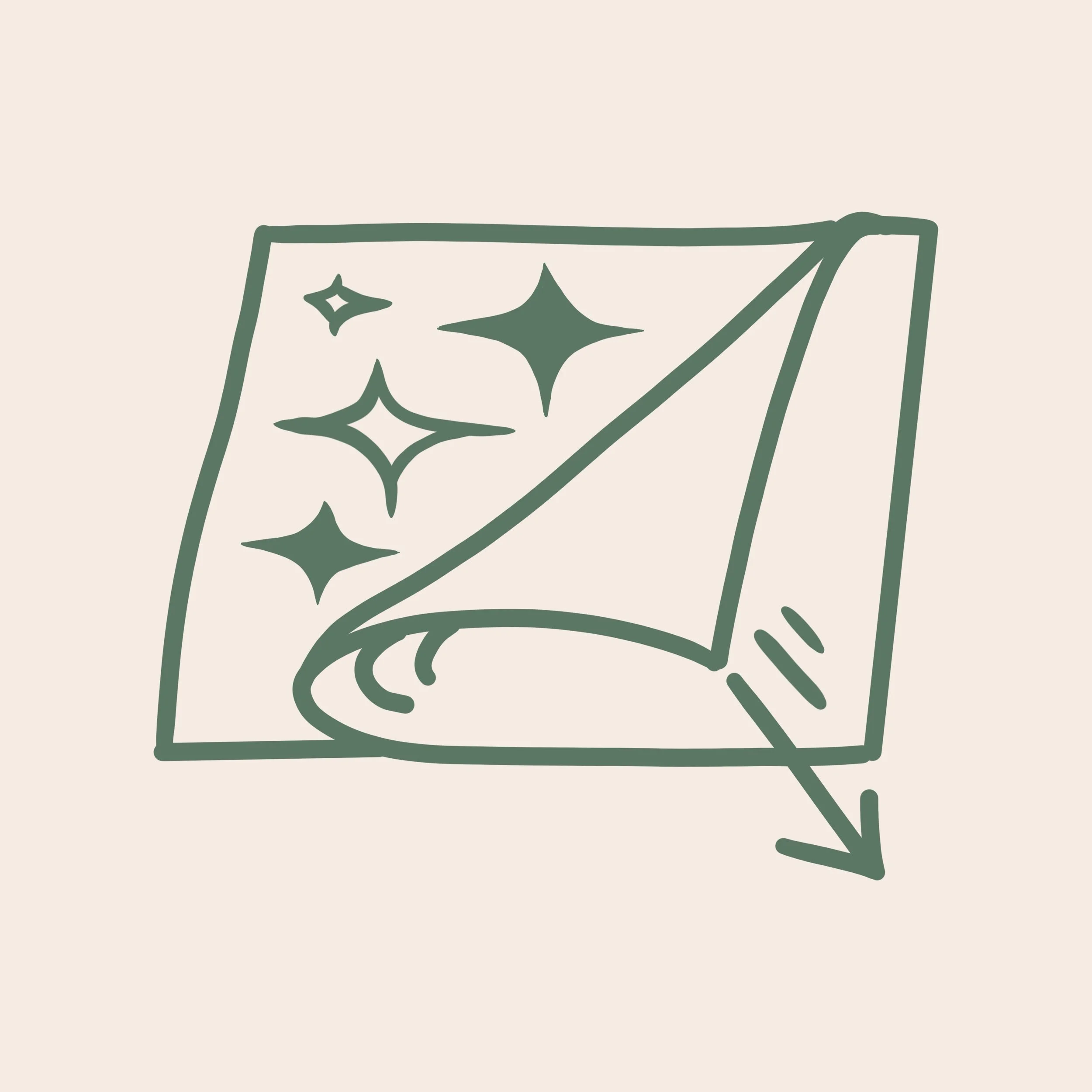 Illustration of a peeling heat transfer with logo