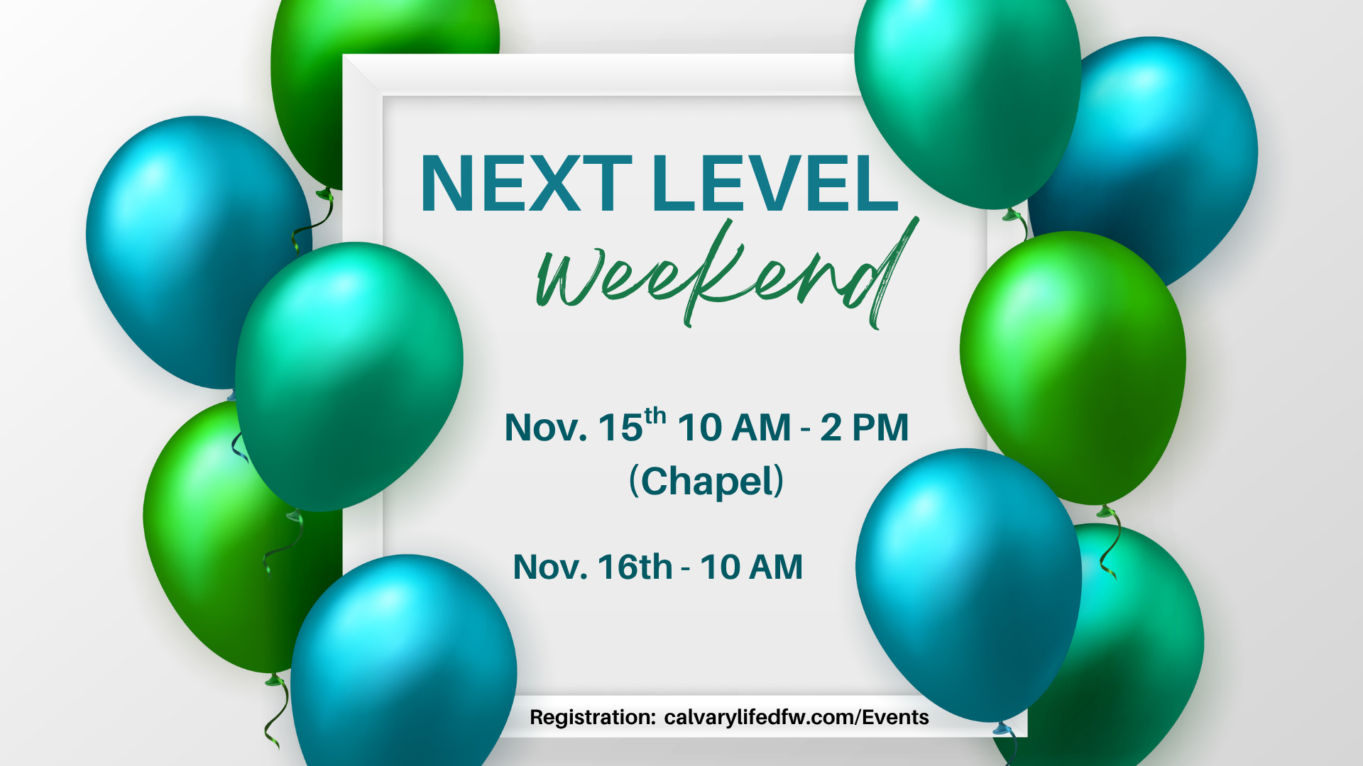 NEXT LEVEL WEEKEND