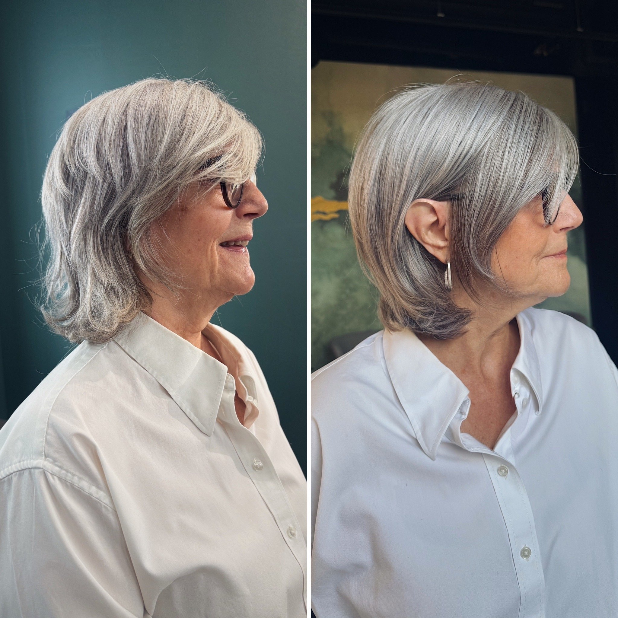 Martin Dürrenmatt innoviert SILVER.sense ► Silver Lady Service • Natural grey hair glossing • Wirkt glänzender • Vorher-Nachher • Mehr erfahren.