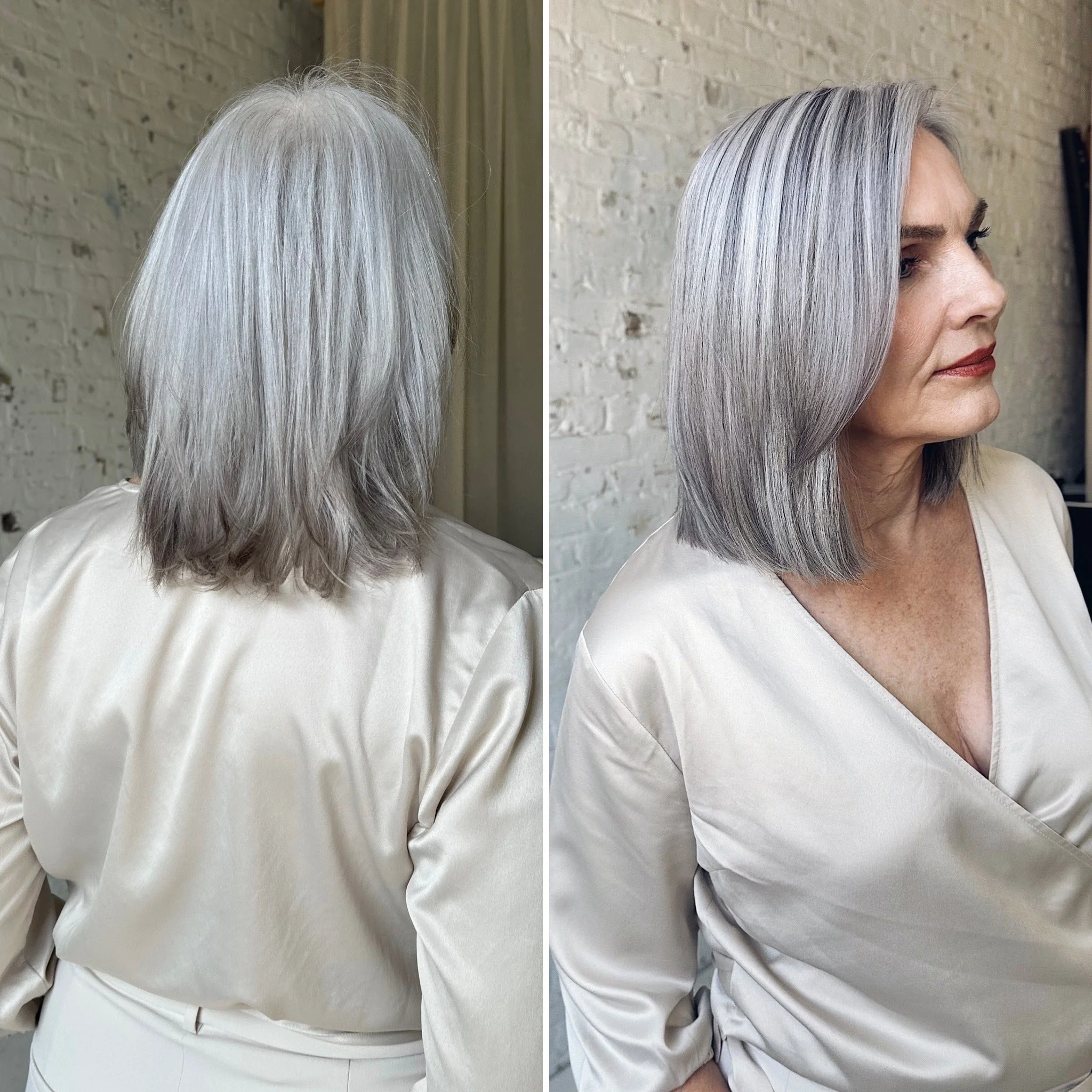 Martin Dürrenmatt innoviert SILVER.sense ► Silver Lady Service • Grey hair lowlight • Für mehr Struktur • Vorher-Nachher • Mehr erfahren.