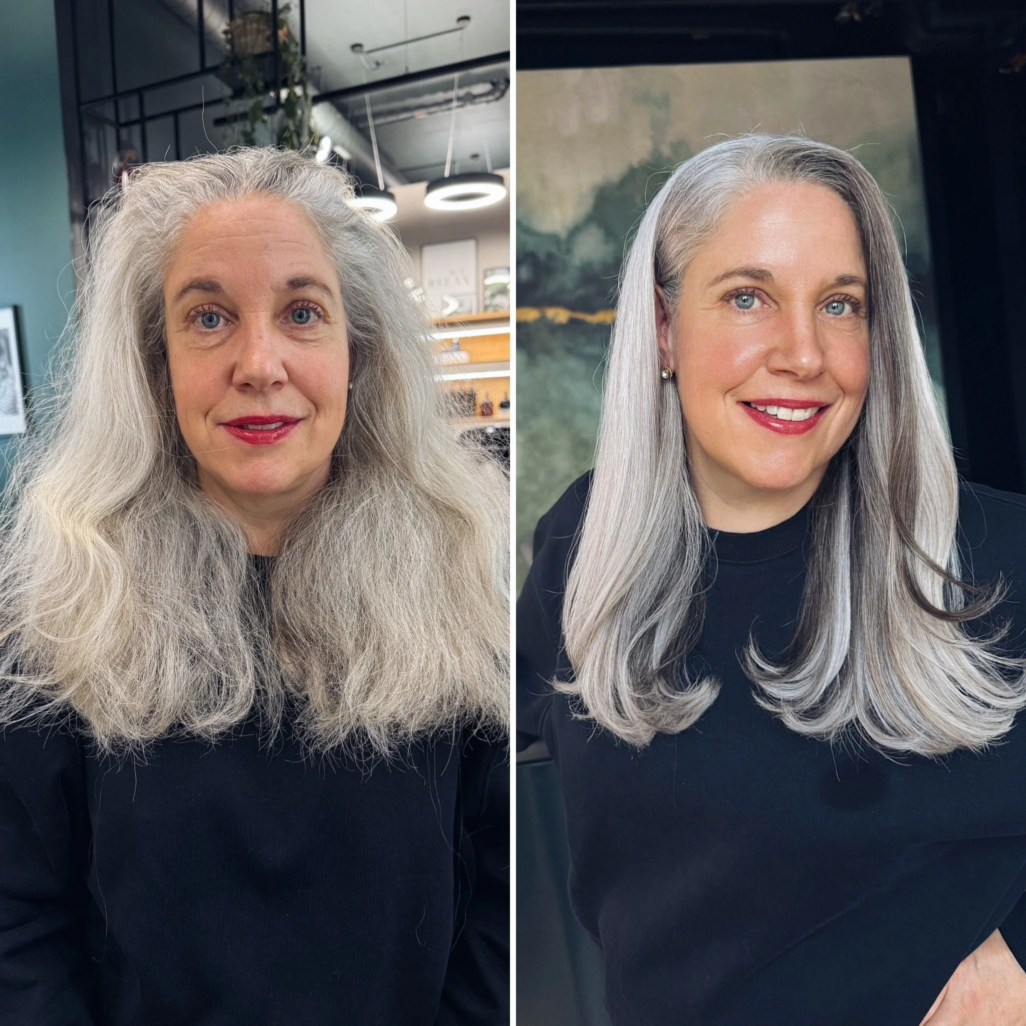 Martin Dürrenmatt innoviert SILVER.sense ► Silver Lady Service • Natural grey hair glossing • Bereits graues Haar • Vorher-Nachher • Mehr erfahren.