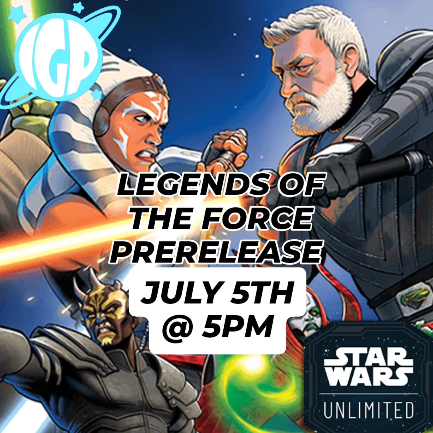 The newest Star Wars Unlimited set is almost here. Join us for the PRERELEASE on July 5th! Preorders are also available on booster boxes! #starwarsunlimited #lakelandflorida