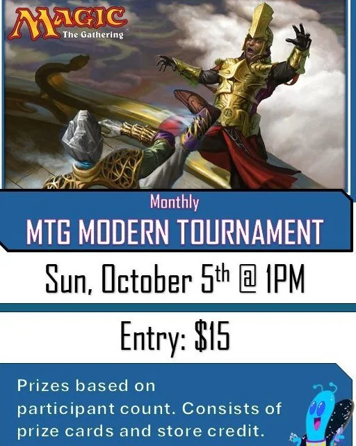 #magicthegathering Monthly Modern Tournaments at Intergalactic Plastic! The first Sunday of every month!