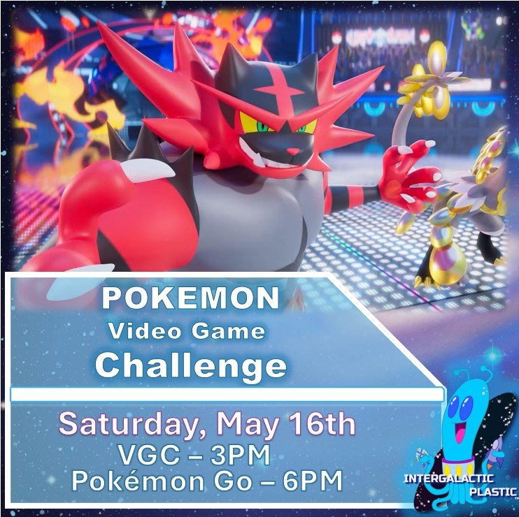 We've hosting our first ever Pok&eacute;mon Video Game Challenge tomorrow starting at 3pm (Scarlet / Violet / $10 entry) and the Pok&eacute;mon Go Challenge at 6pm (Free Entry). We hope to see you then!