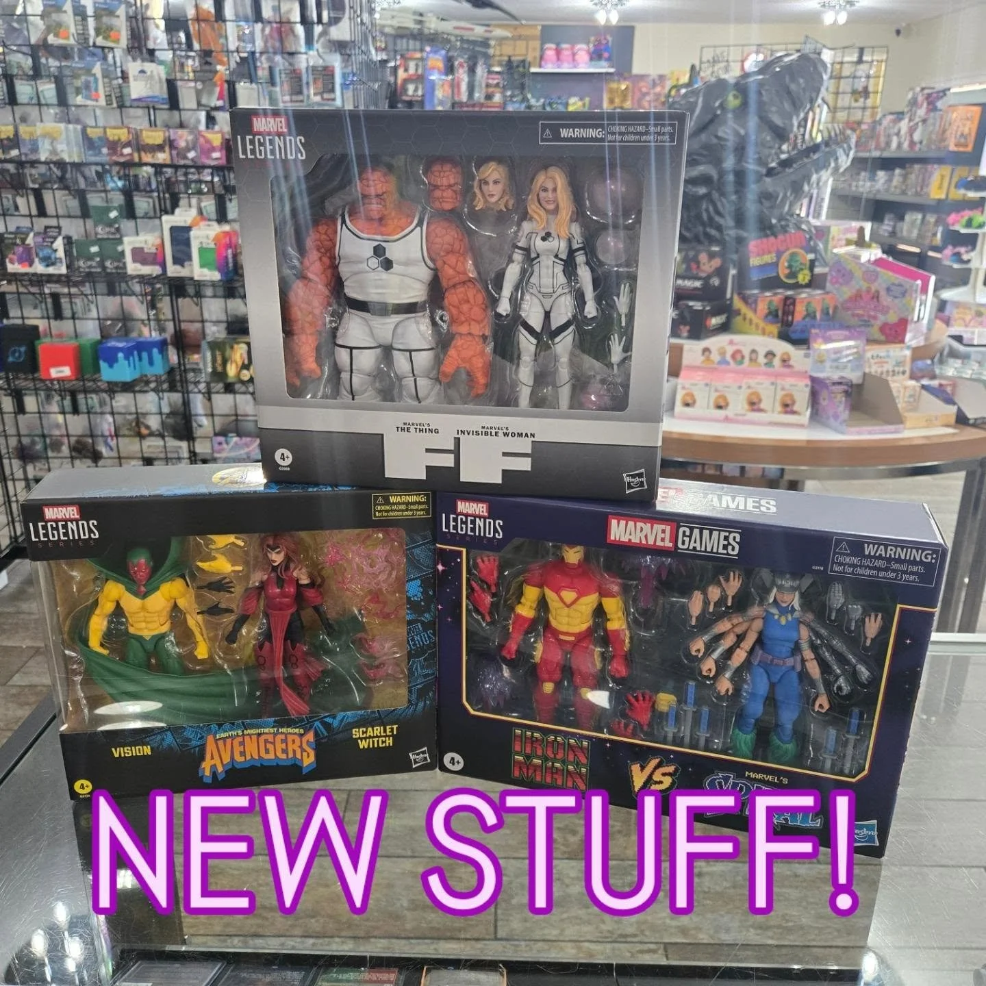 Check out the newest action figures in stock!