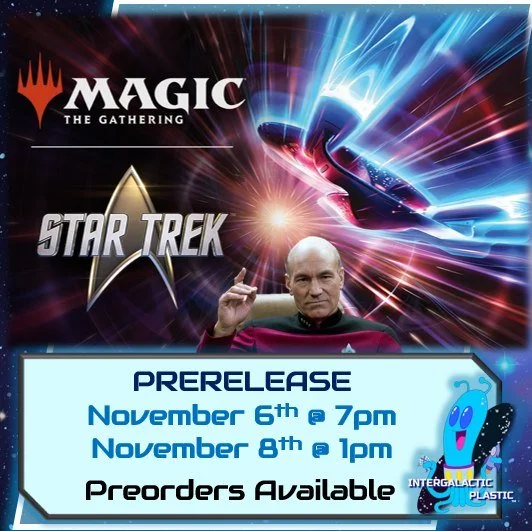Space: the final frontier is here! We are boldy going where no Magic: the Gathering set has gone before. The new MTG x Star Trek set is coming out soon and we're taking reservations and preorders for the new set. Contact us today to reserve product o