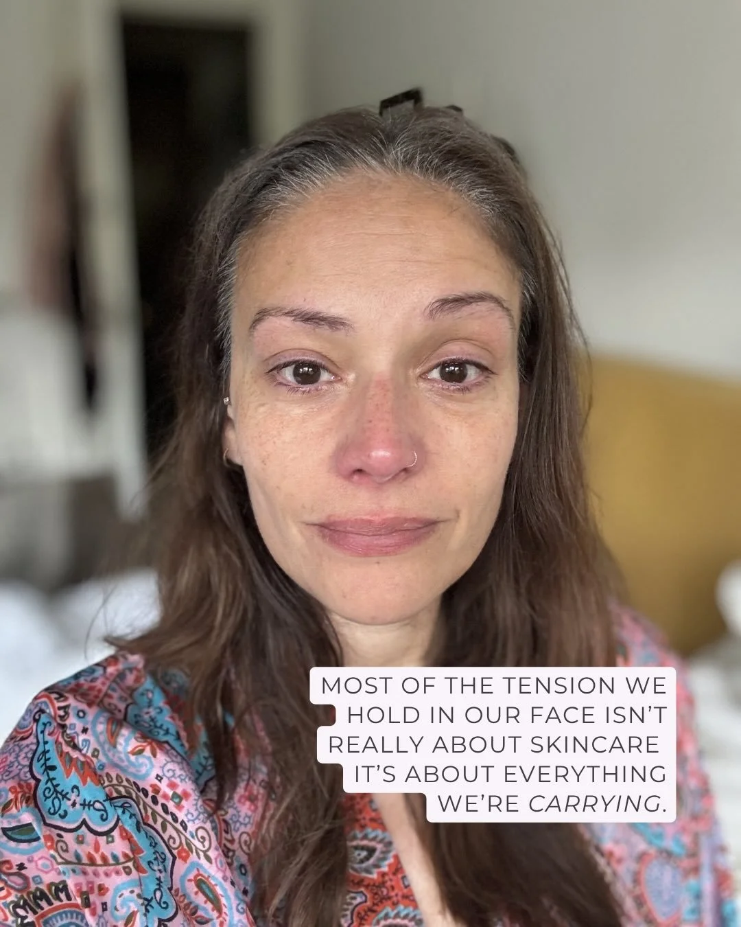 This isn&rsquo;t about skincare.
It&rsquo;s about the way we hold ourselves without even realising.

The jaw The eyes The quiet bracing that builds over time.

I notice it in myself all the time Especially when I&rsquo;ve been pushing &hellip;or hold