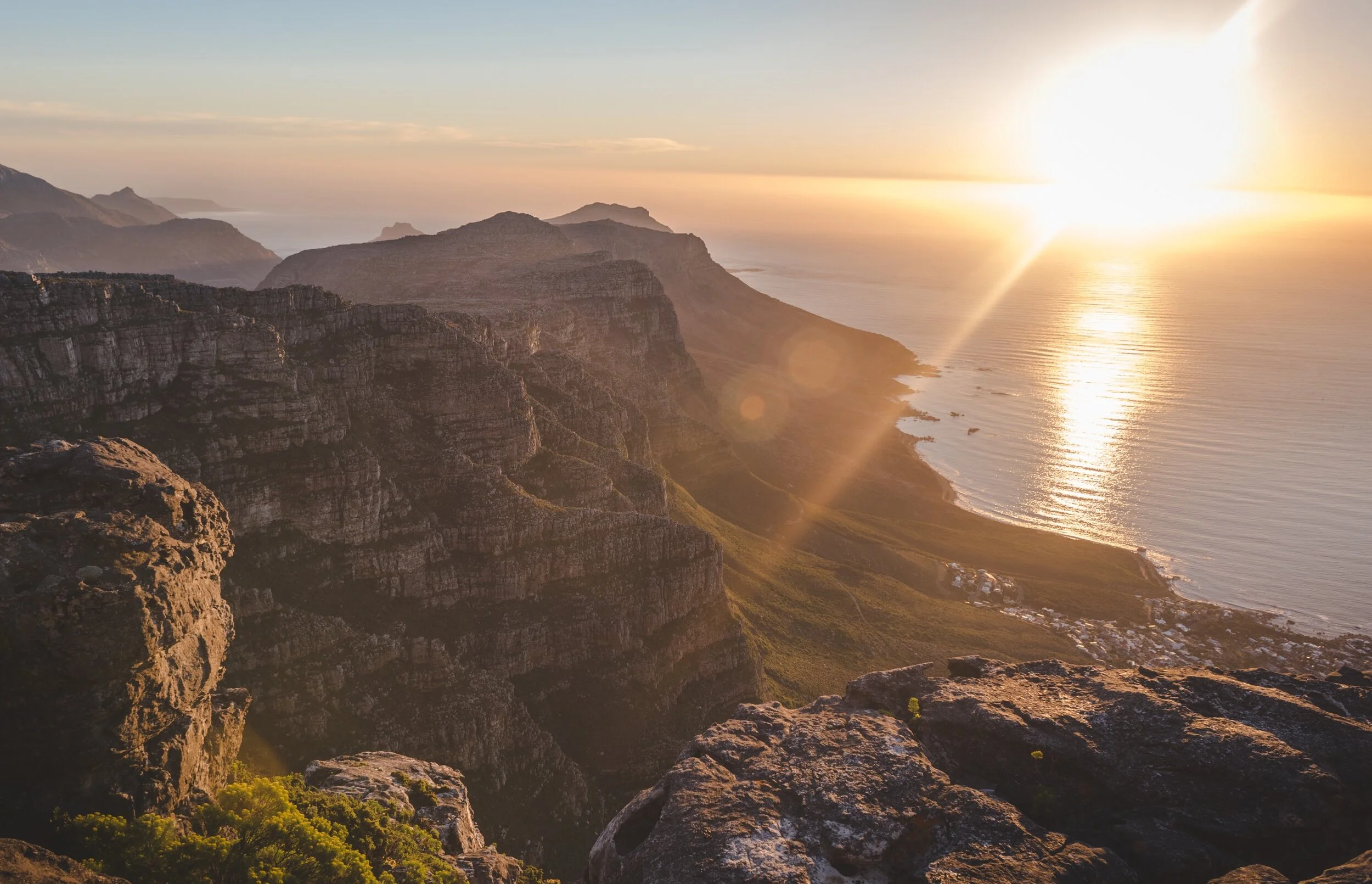 Sunset from Table Mountain, South Africa 
