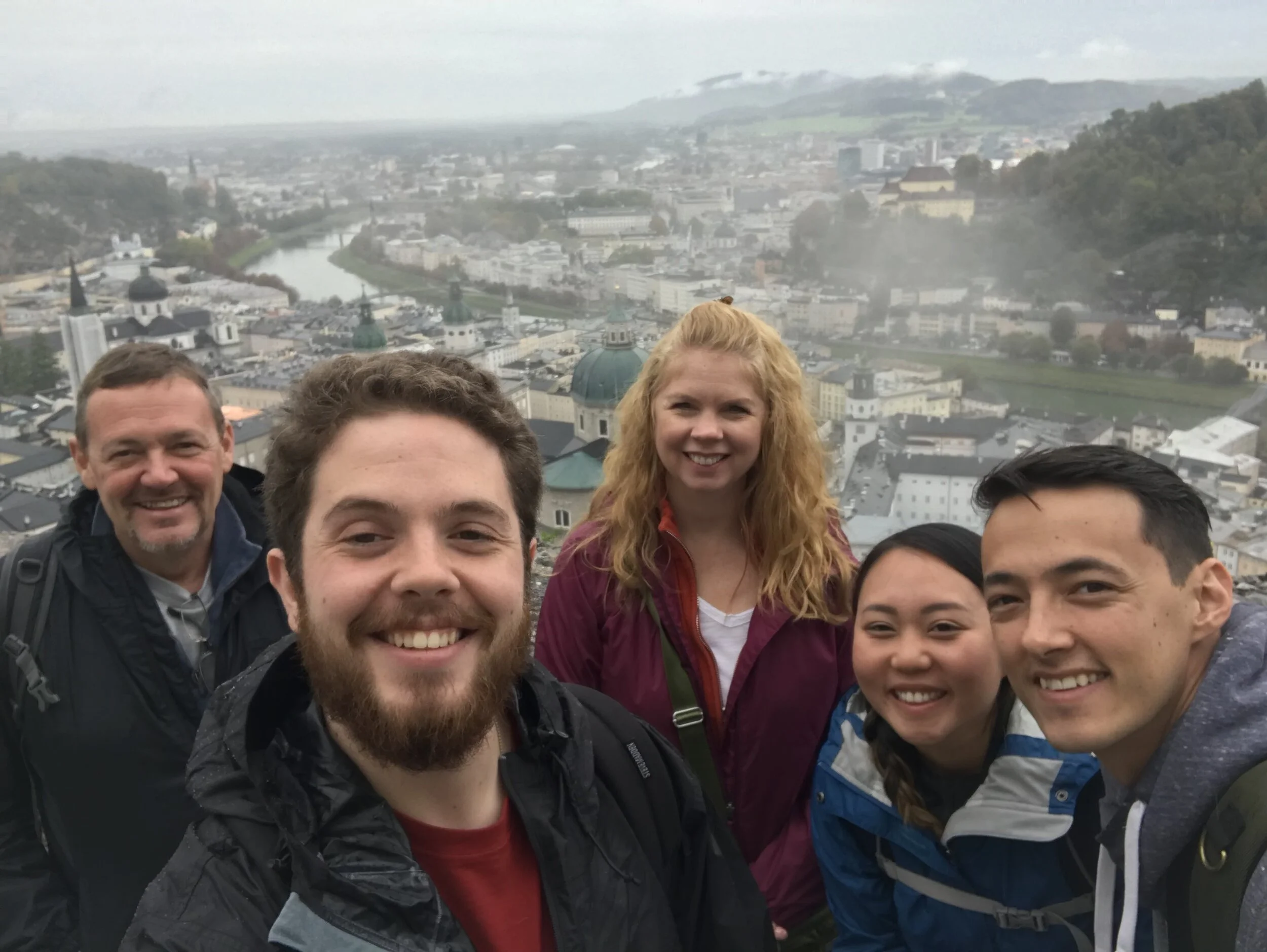 Rainy day view from the Salzburg Castle