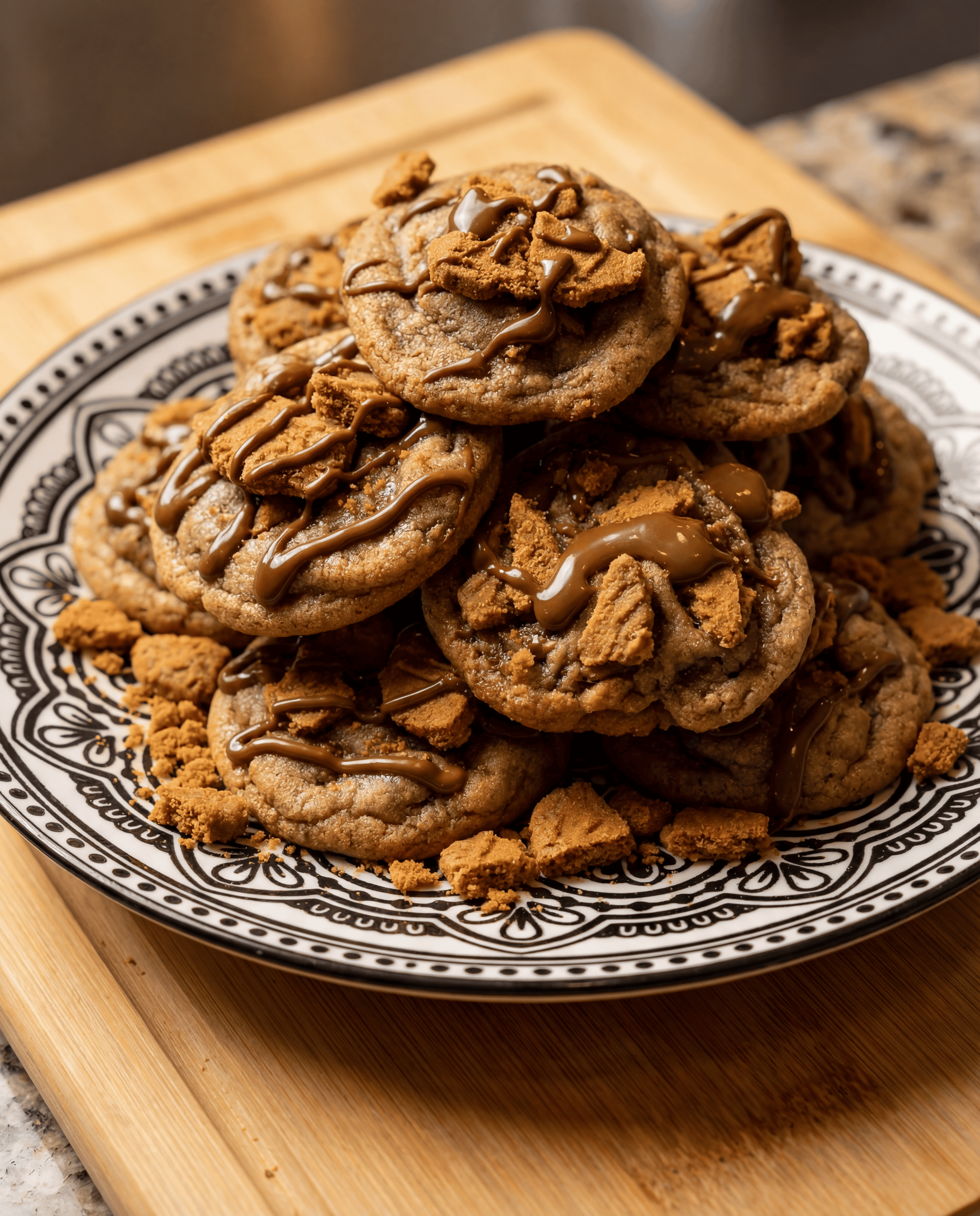 Brown Butter Dulce de Leche Biscoff Cookies