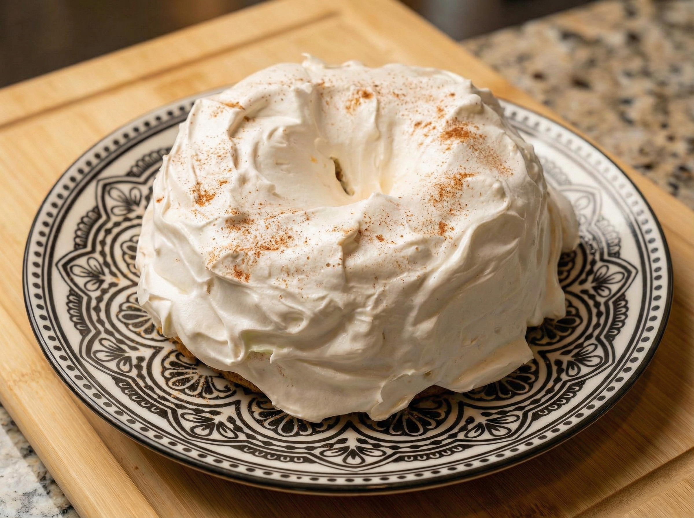 Spiced Jamaican Rum Eggnog Cheesecake Bundt Cake