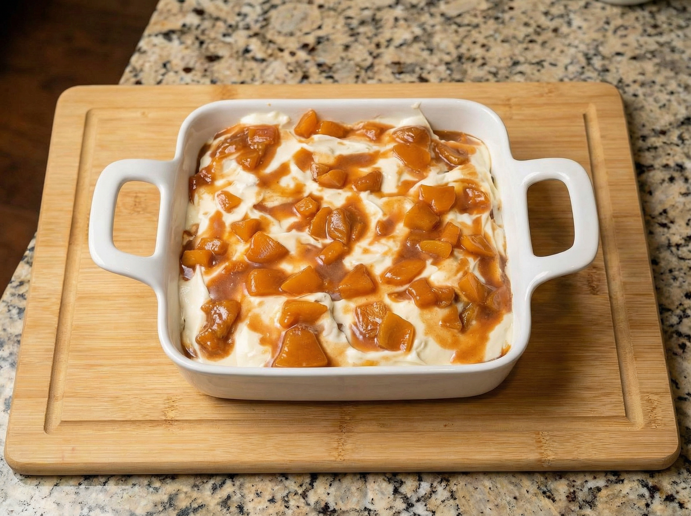 Peach Cobbler Cinnamon Rolls with Cream Cheese Icing