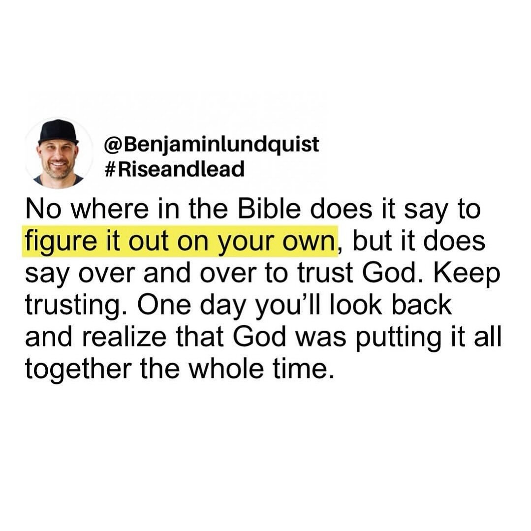 Type &ldquo;amen&rdquo; if you needed this and don&rsquo;t forget it. 🙏🏽
-
@Benjaminlundquist #Riseandlead #leadership #faith #motivation #inspiration #hope #words #wordstoliveby
