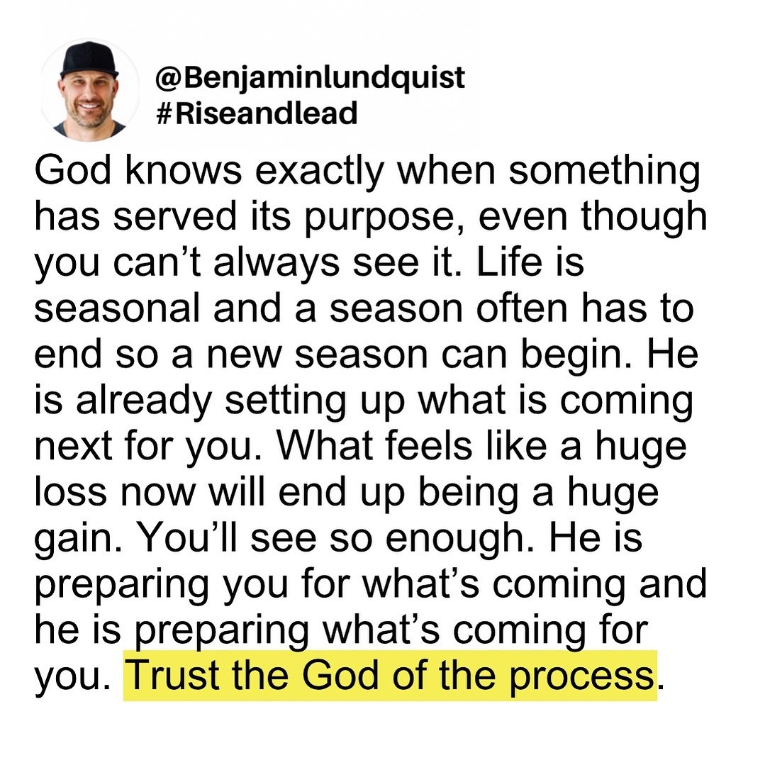Type &ldquo;amen&rdquo; if you needed this reminder and share it to uplift someone else. 🙏🏽
-
@Benjaminlundquist #Riseandlead #leadership #faith #motivation #inspiration #hope #words #wordstoliveby