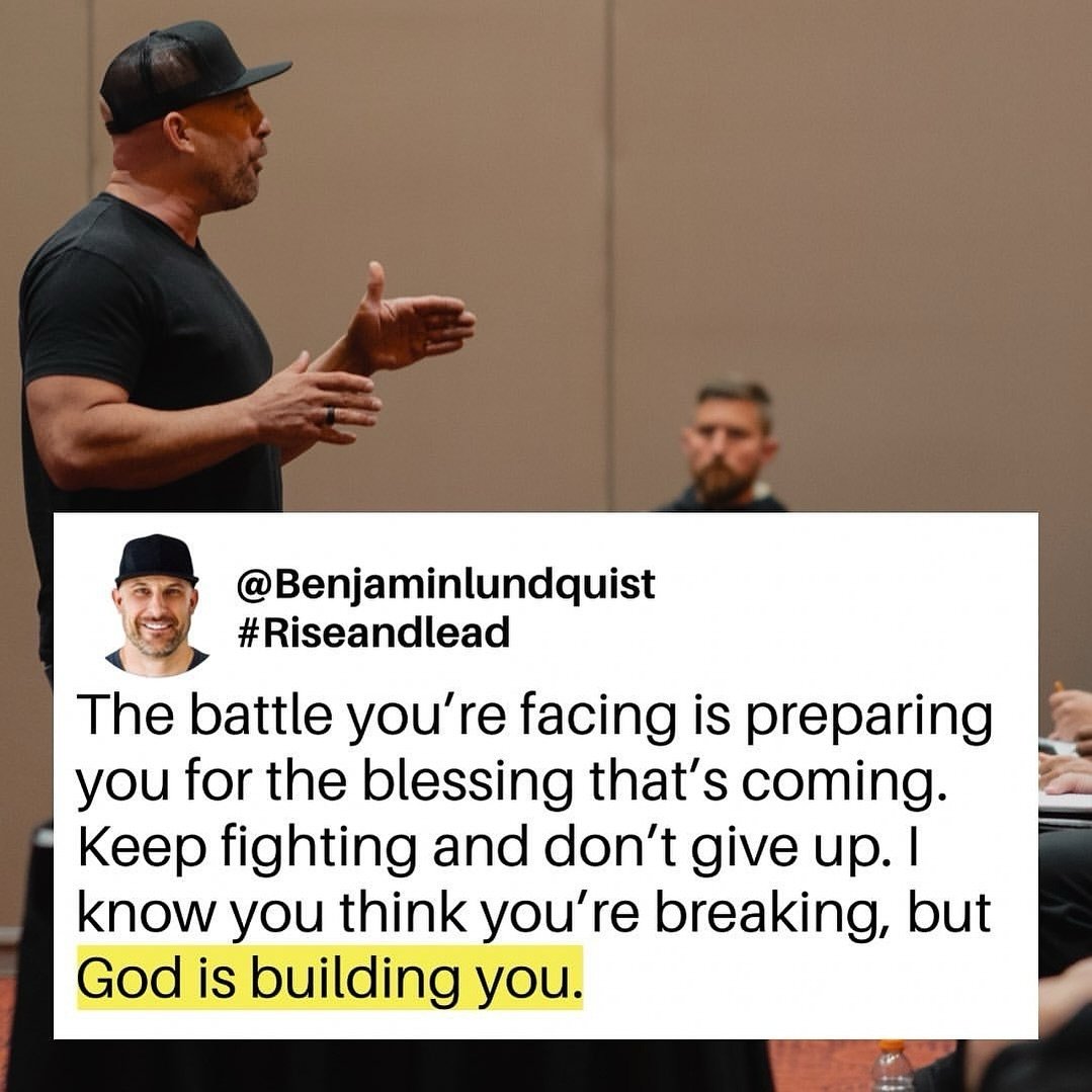 Type &ldquo;amen&rdquo; below.  I know you think you&rsquo;re breaking, but God is building you. Your blessing is coming. Save this post and share it to encourage someone else. 🙏🏽
-
@Benjaminlundquist #Riseandlead #inspiration #motivation #faith #w