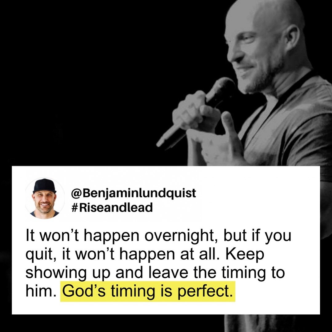 Type &ldquo;amen&rdquo; below. Keep going. God&rsquo;s timing is perfect. 🙏🏽
-
@Benjaminlundquist #Riseandlead #inspiration #motivation #faith #wordstoliveby #words