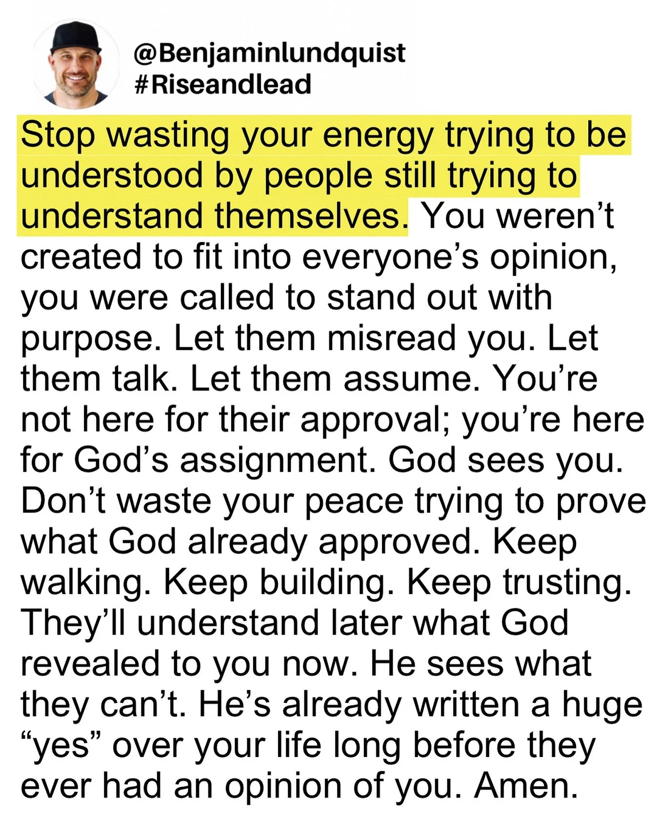 Type &ldquo;amen&rdquo; below and share to encourage someone else. You won&rsquo;t always be understood and that&rsquo;s part of walking with God. When He calls you to build something new, it won&rsquo;t make sense to people still living by what&rsqu