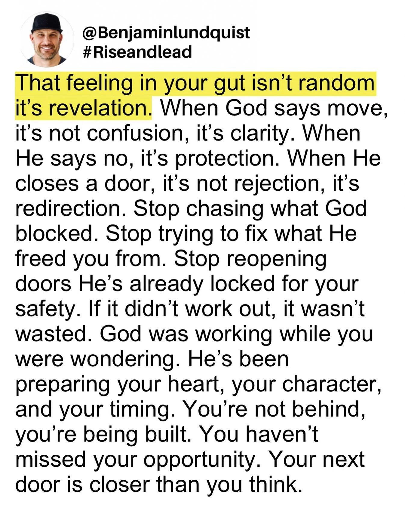 Type &ldquo;amen&rdquo; below and share to encourage someone else. Sometimes God&rsquo;s greatest protection looks like rejection. He&rsquo;s not punishing you, He&rsquo;s positioning you. You might not see it now, but every closed door was part of a