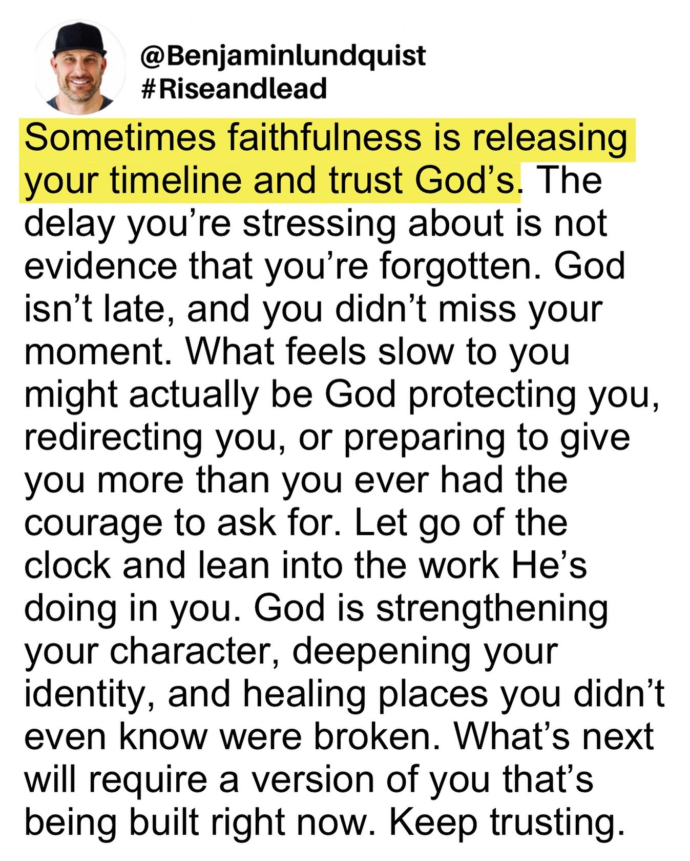 Type &ldquo;amen&rdquo; below and share to encourage someone else. When you feel like God is moving too slowly, remember Joseph. God gave him a dream as a teenager, but Joseph spent years in pits, prisons, and places that looked nothing like purpose.