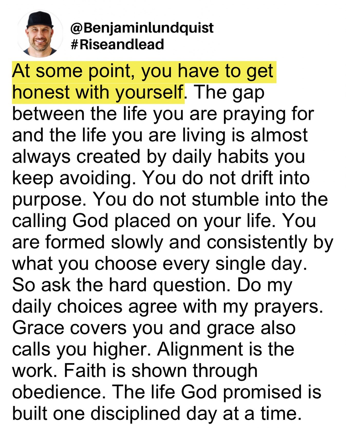 Type &ldquo;amen&rdquo; below and share to encourage someone else. The life you want is not built by big moments but by small faithful decisions repeated daily. God gives vision but transformation happens when your habits line up with your prayers. W