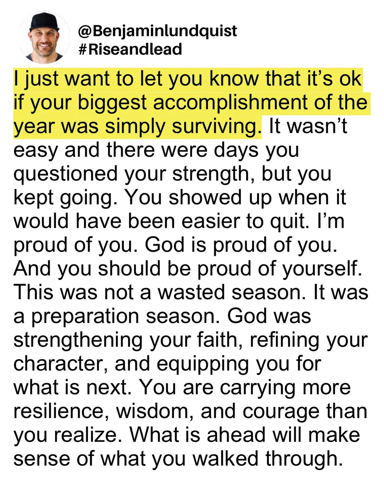 Type &ldquo;amen&rdquo; below and share to encourage someone else. Some seasons don&rsquo;t look like progress on the outside, but they are holy ground on the inside. If all you did this year was survive, that still counts as victory. Scripture remin